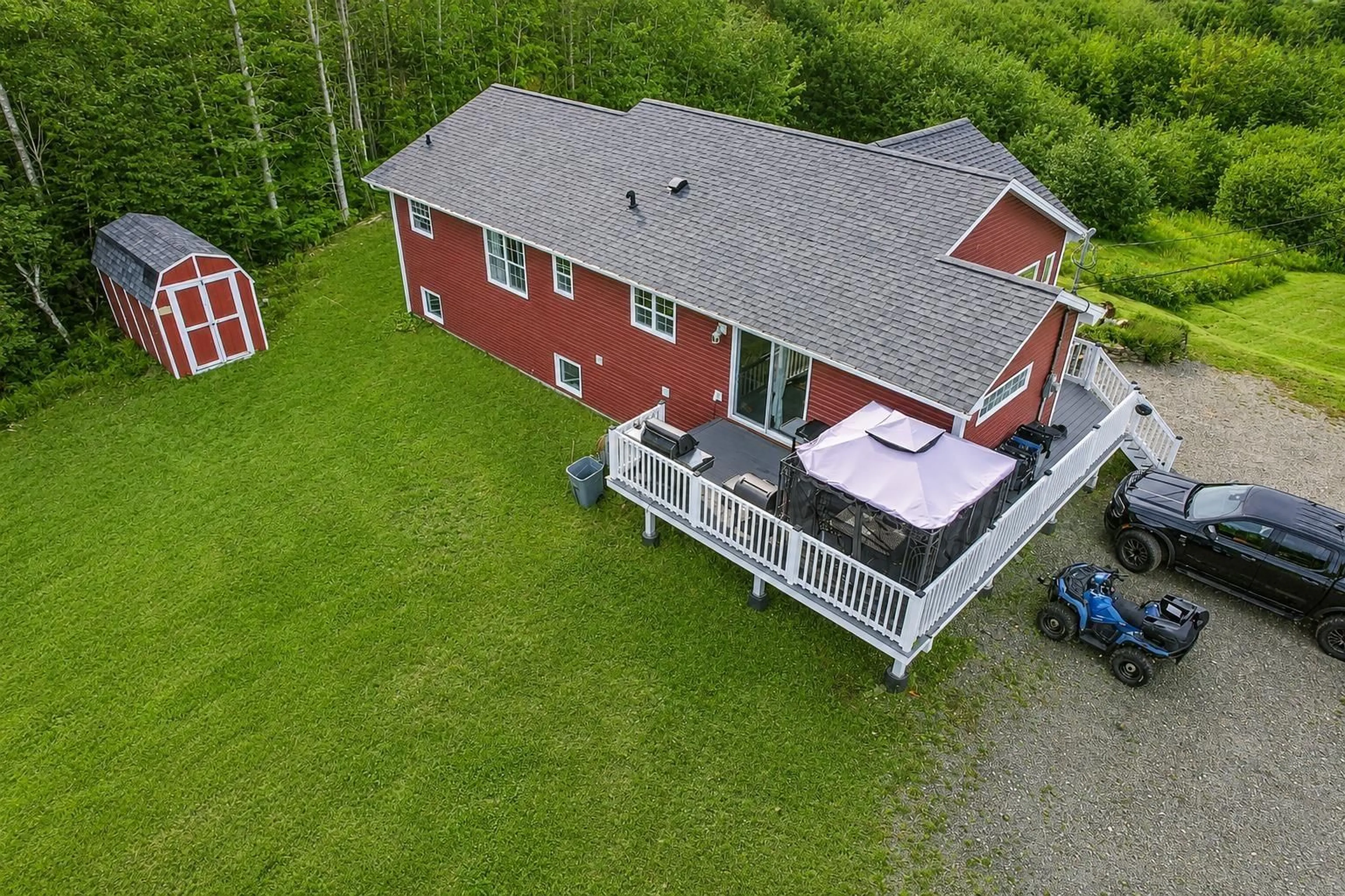 A pic from outside/outdoor area/front of a property/back of a property/a pic from drone, building for 3975 East Bay Hwy, East Bay Nova Scotia B1J 1M4