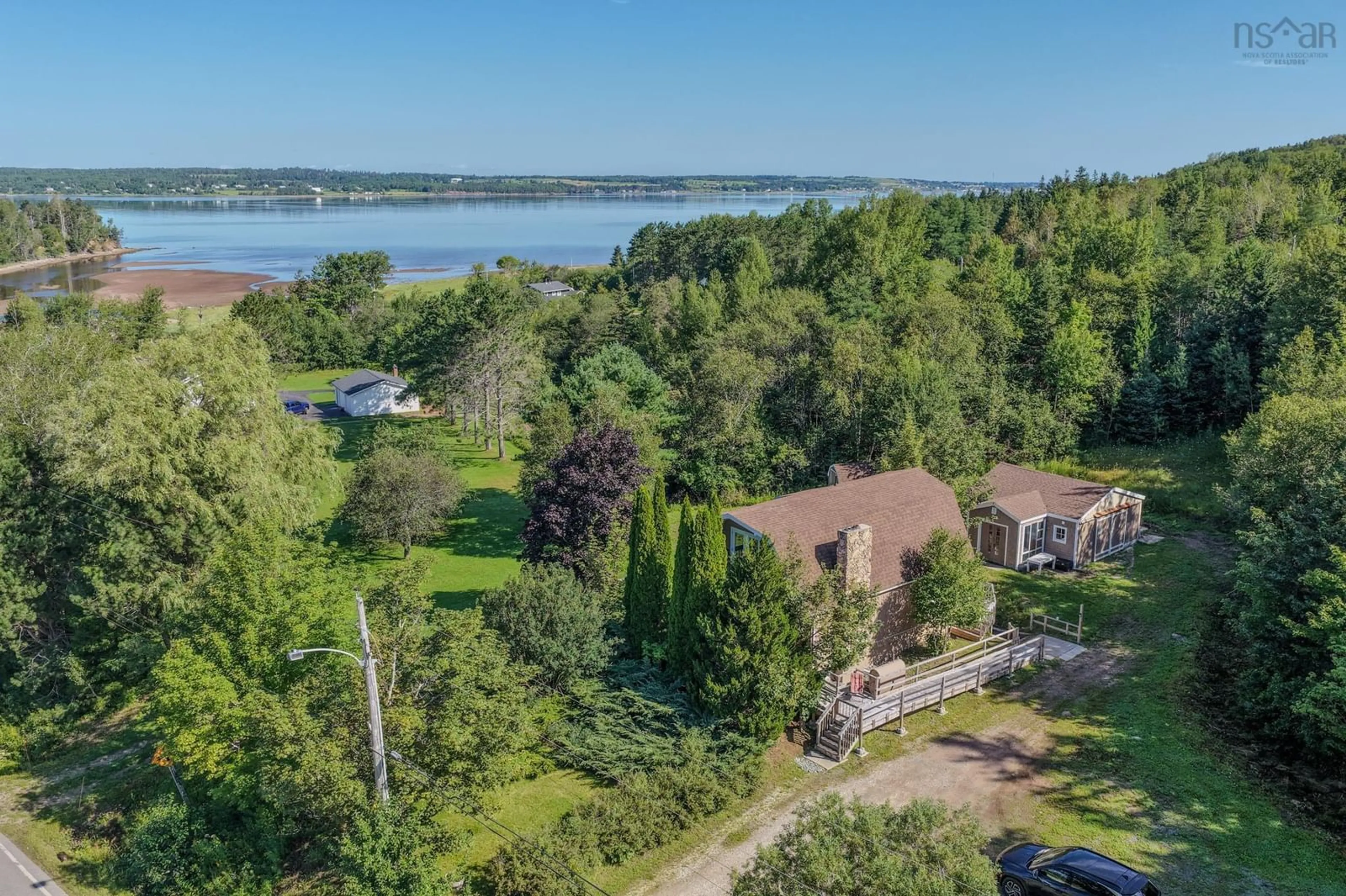 A pic from outside/outdoor area/front of a property/back of a property/a pic from drone, water/lake/river/ocean view for 28 North West Arm Rd, North West Arm Nova Scotia B2A 4W2