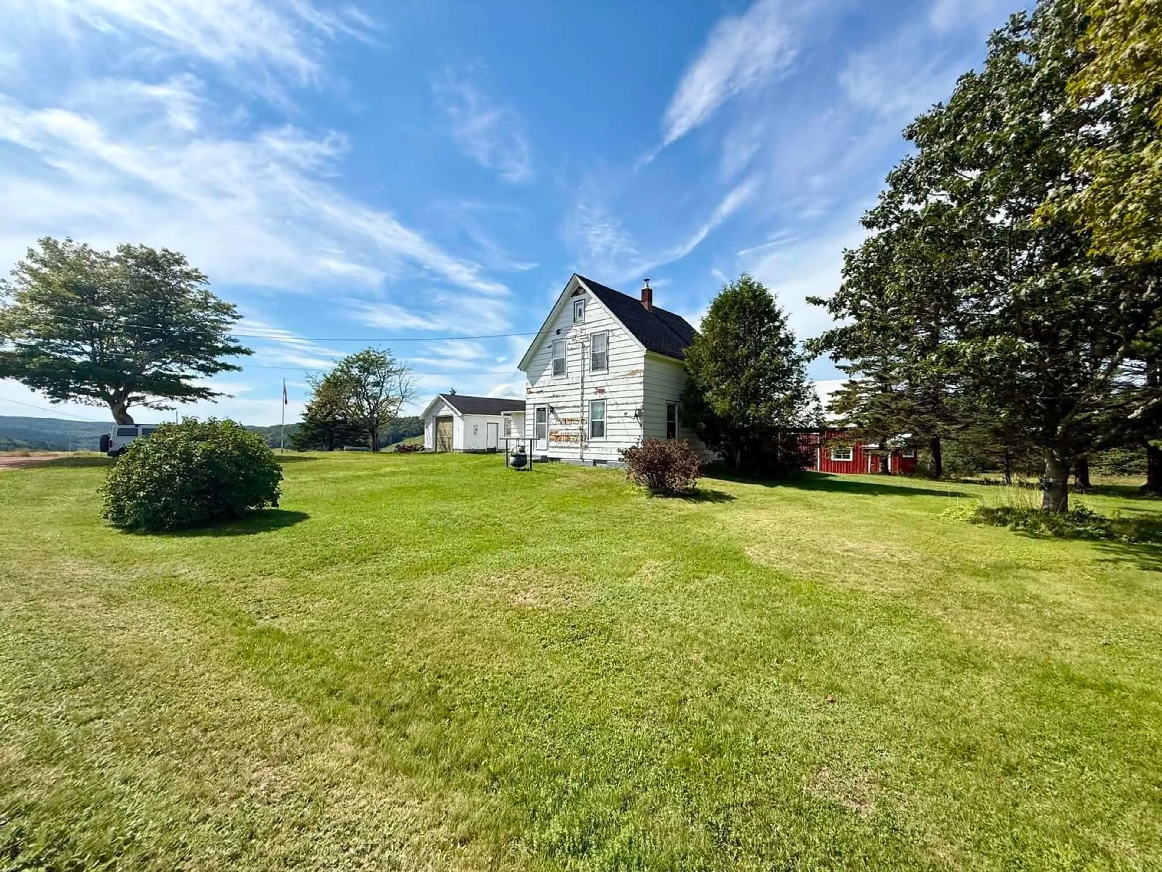A pic from outside/outdoor area/front of a property/back of a property/a pic from drone, water/lake/river/ocean view for 333 Yorke Settlement Rd, Diligent River Nova Scotia B0M 1S0
