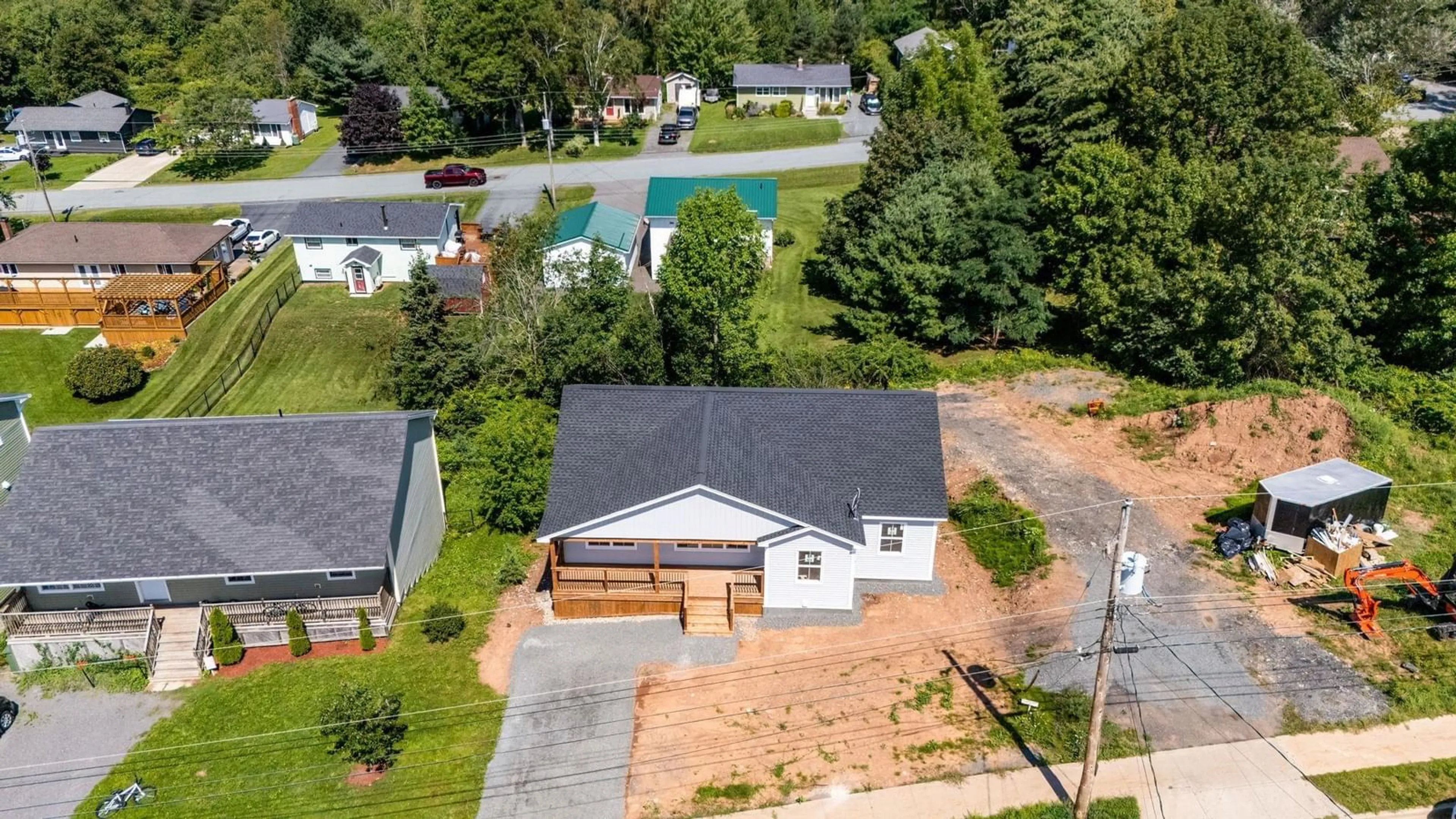 A pic from outside/outdoor area/front of a property/back of a property/a pic from drone, unknown for 75 Burgess Crescent, Windsor Nova Scotia B0N 2T0