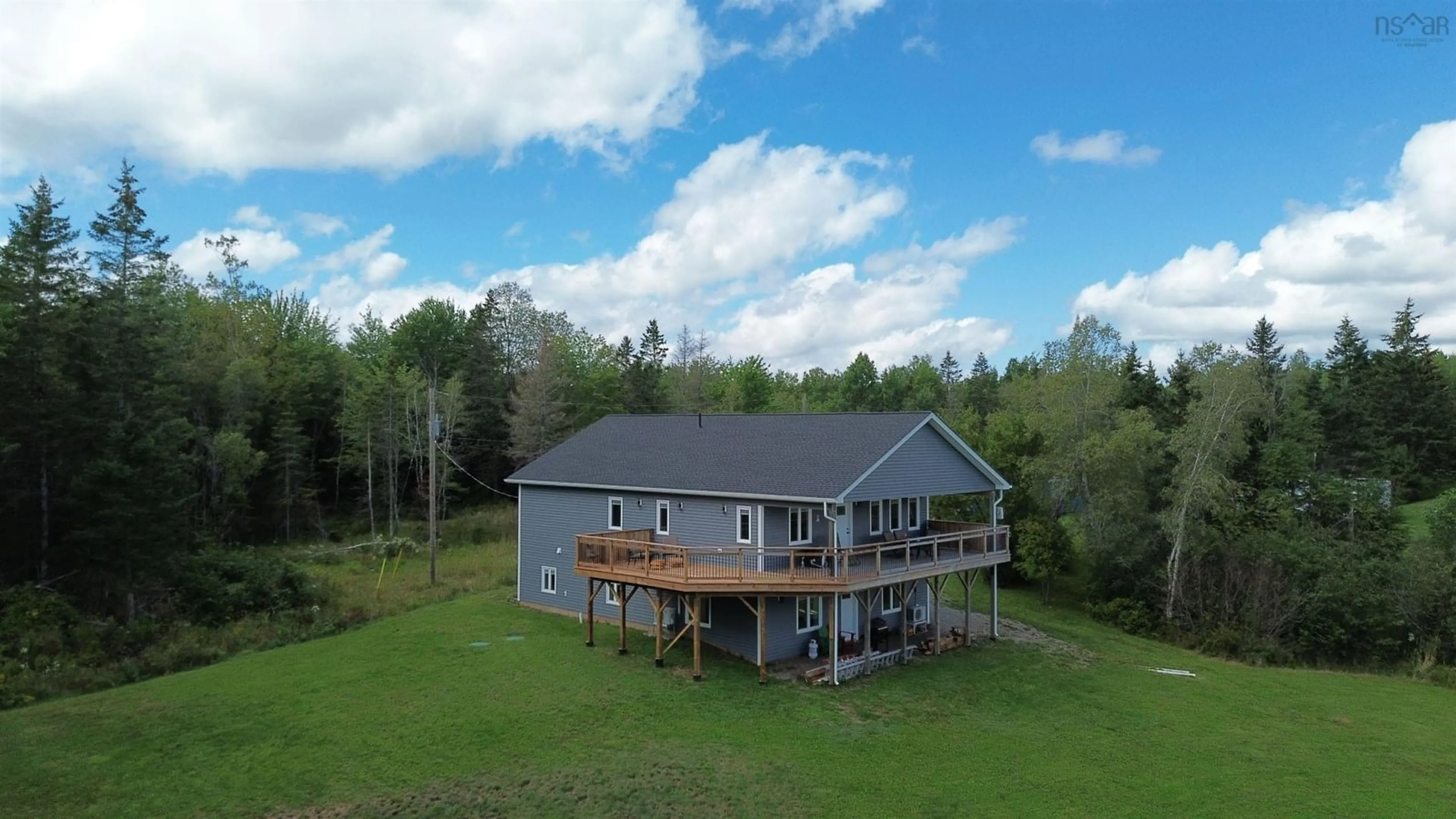 A pic from outside/outdoor area/front of a property/back of a property/a pic from drone, water/lake/river/ocean view for 87 Shortts Lake Rd, Shortts Lake Nova Scotia B0N 1C0