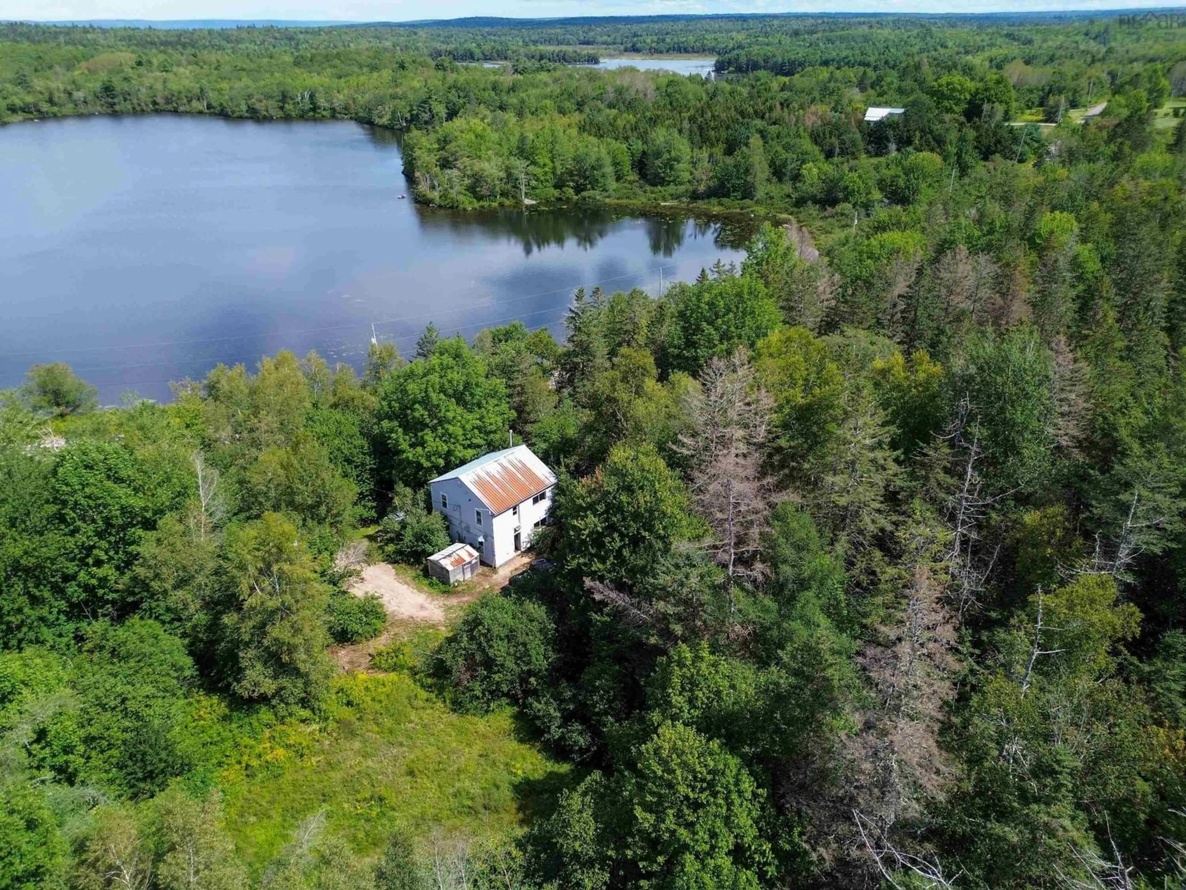 A pic from outside/outdoor area/front of a property/back of a property/a pic from drone, water/lake/river/ocean view for 1002 West Dalhousie Rd, Lake La Rose Nova Scotia B0S 1A0