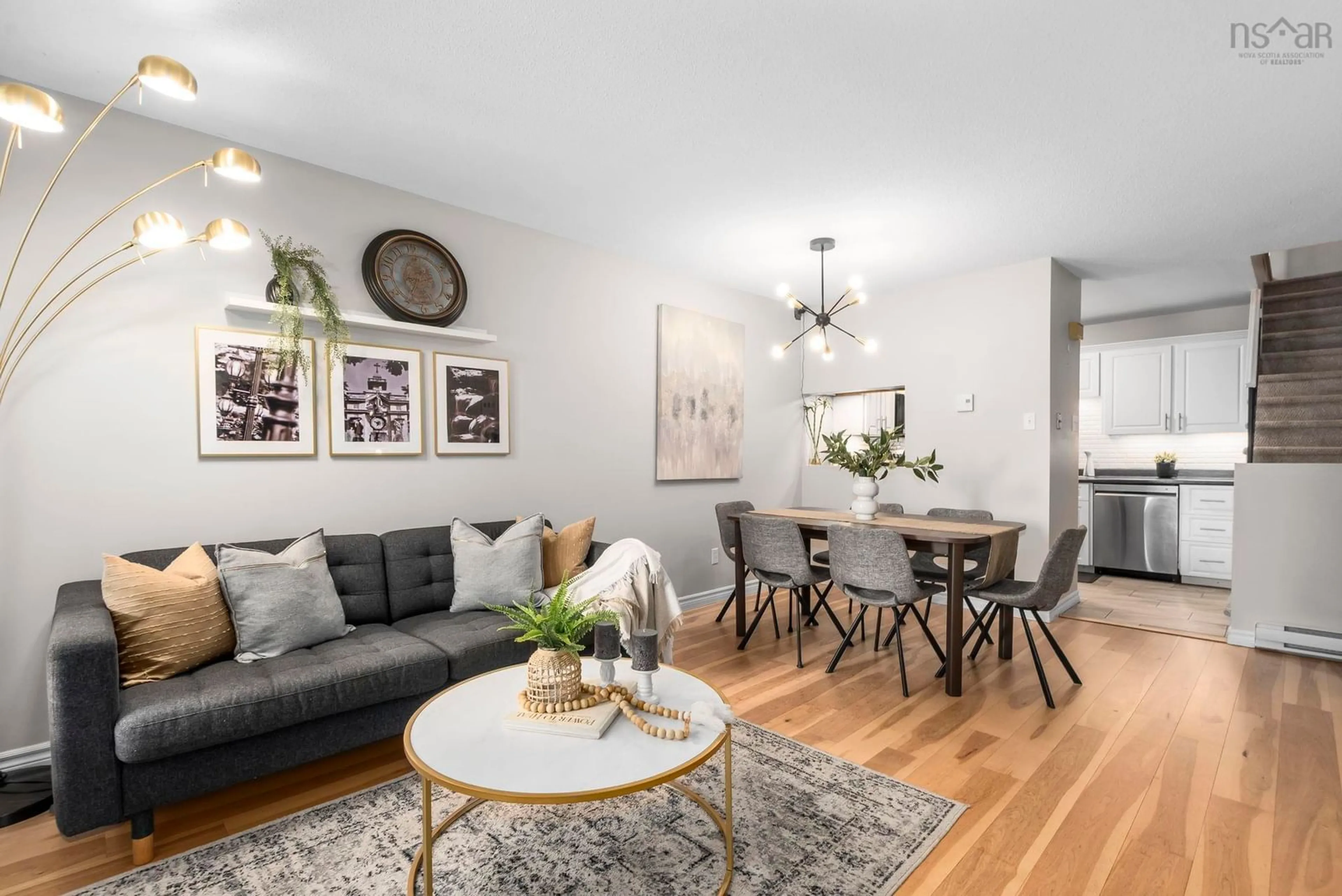 Living room with furniture, wood/laminate floor for 4 Rose Way #16, Dartmouth Nova Scotia B2Y 4L9
