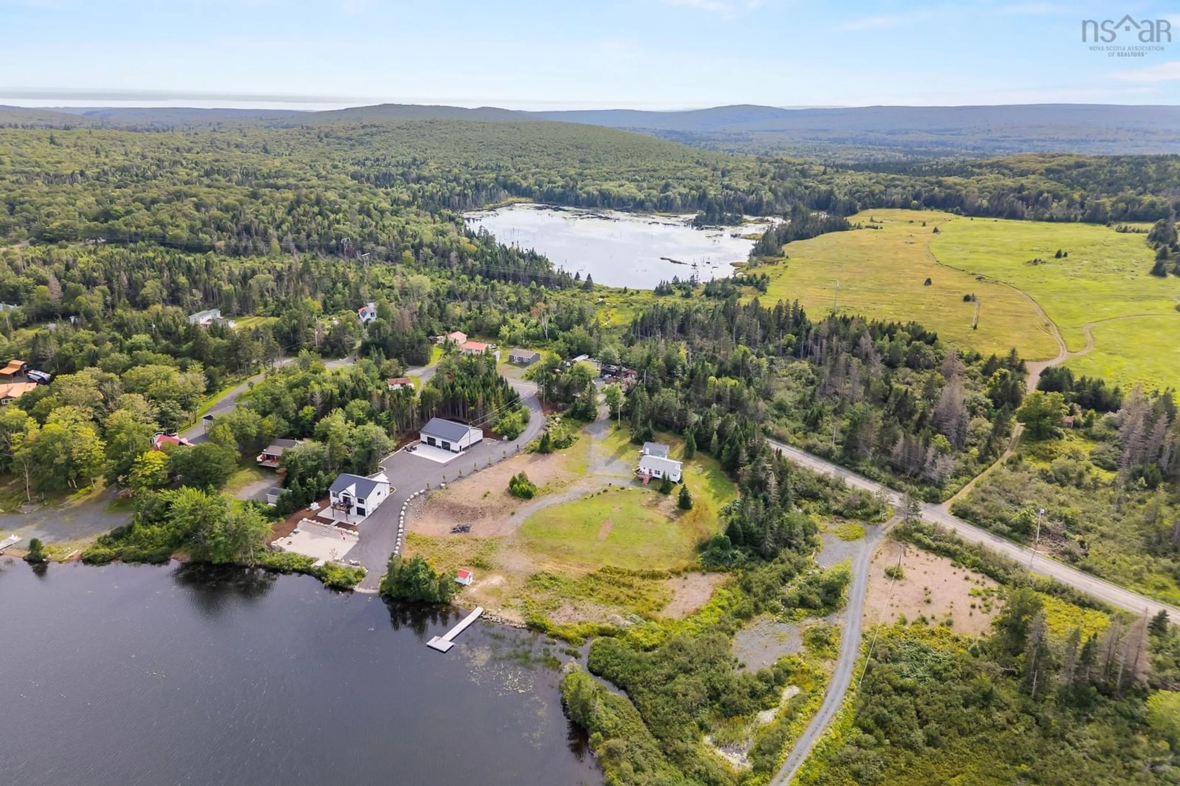 A pic from outside/outdoor area/front of a property/back of a property/a pic from drone, water/lake/river/ocean view for 234 Westchester Road, Sutherland Lake Nova Scotia B0M 1M0