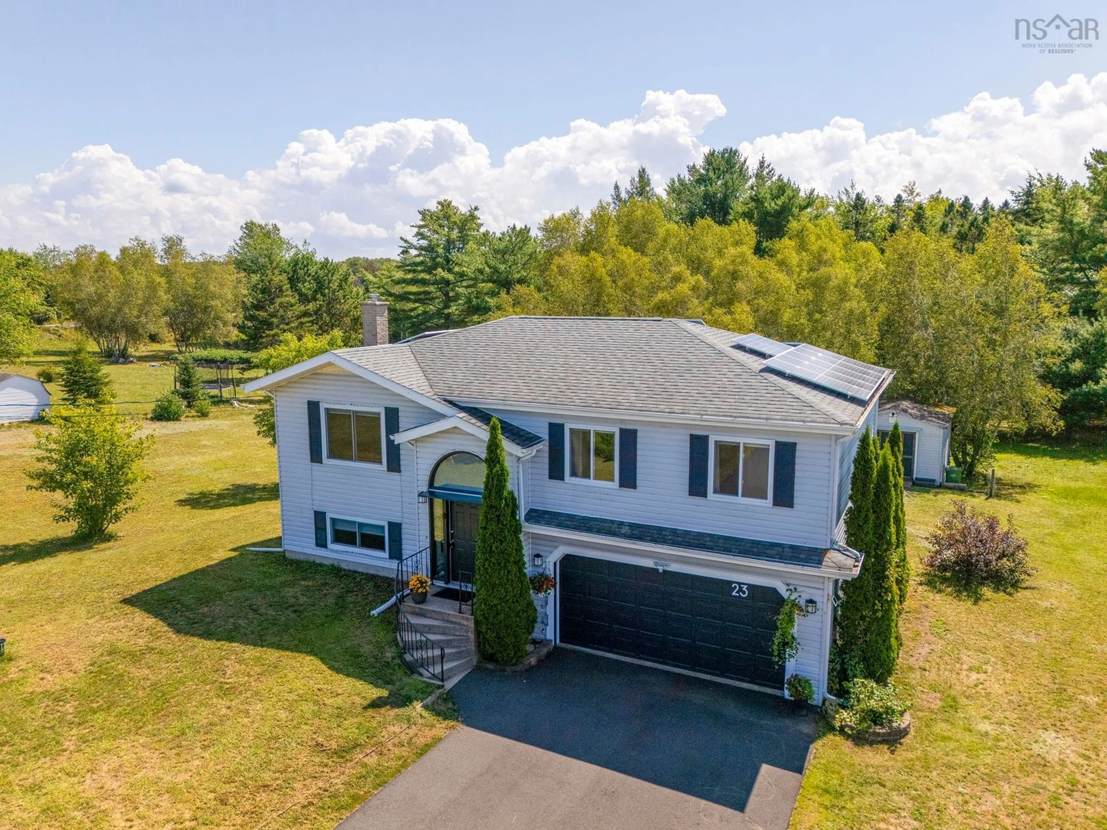 A pic from outside/outdoor area/front of a property/back of a property/a pic from drone, street for 23 Dahlgren Cres, North Kingston Nova Scotia B0P 1R0