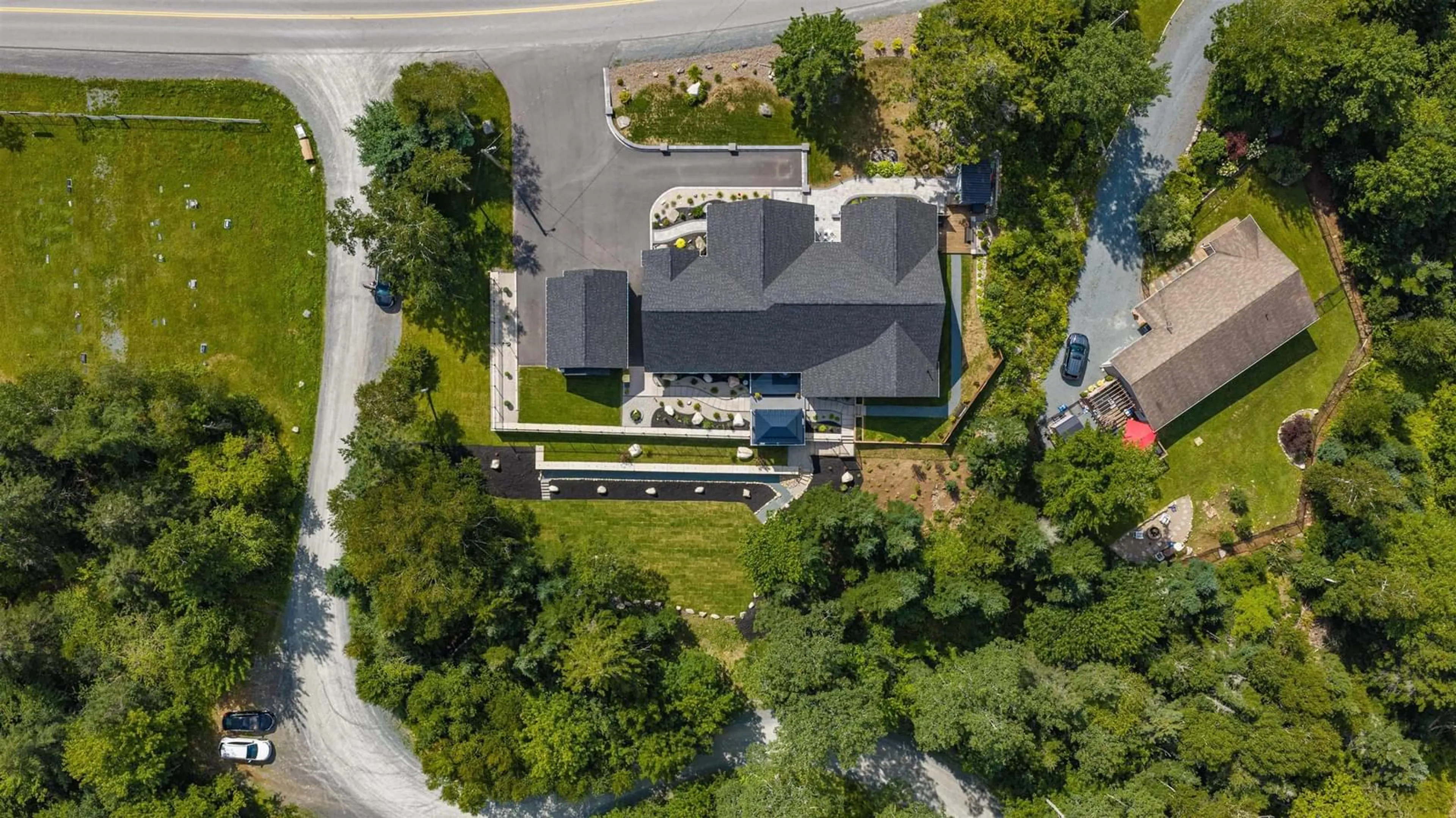 A pic from outside/outdoor area/front of a property/back of a property/a pic from drone, street for 389 Myra Rd, Porters Lake Nova Scotia B3E 1G2