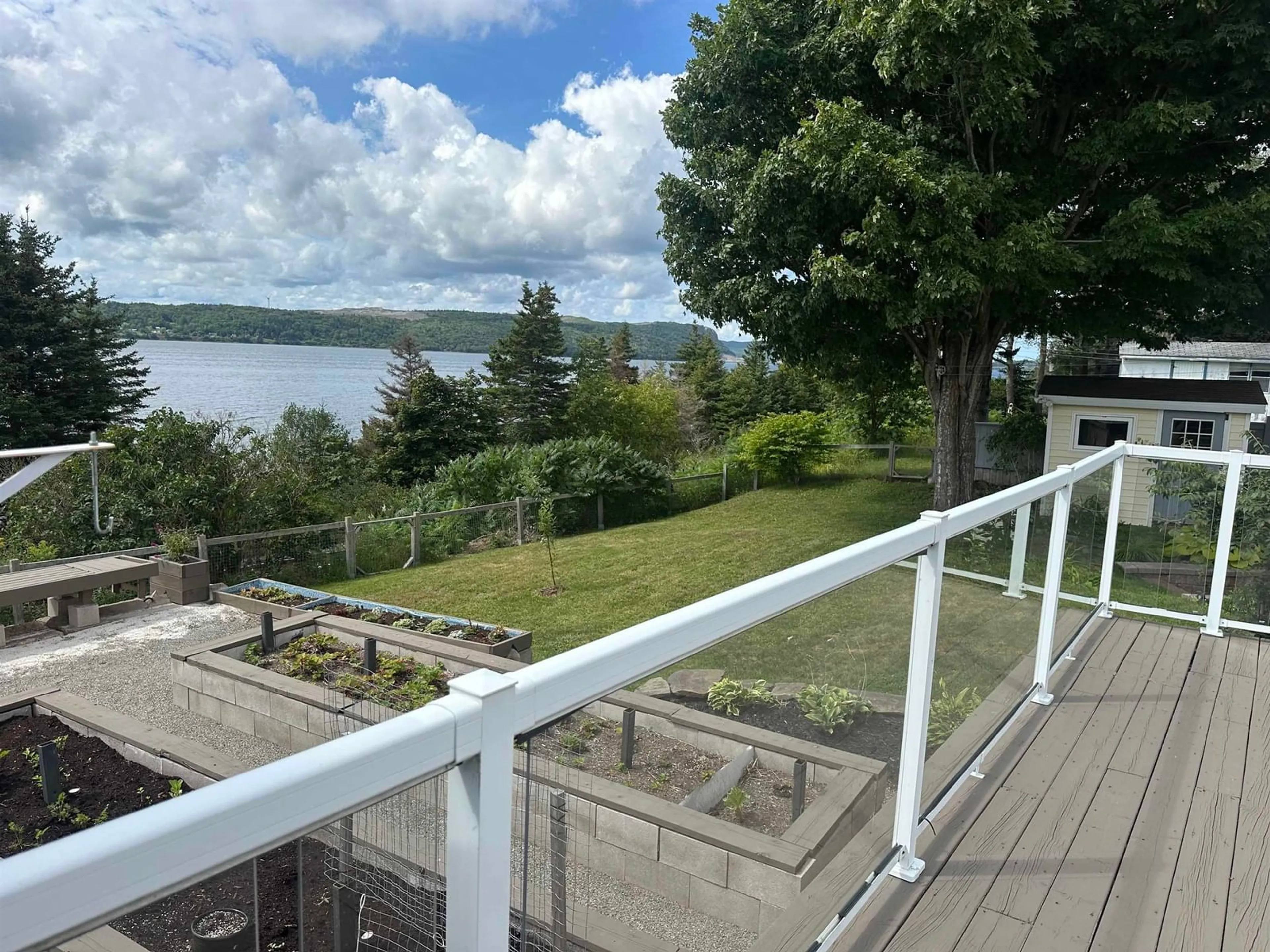 Patio, water/lake/river/ocean view for 45 Embree Island Rd, Port Hawkesbury Nova Scotia B9A 2E3