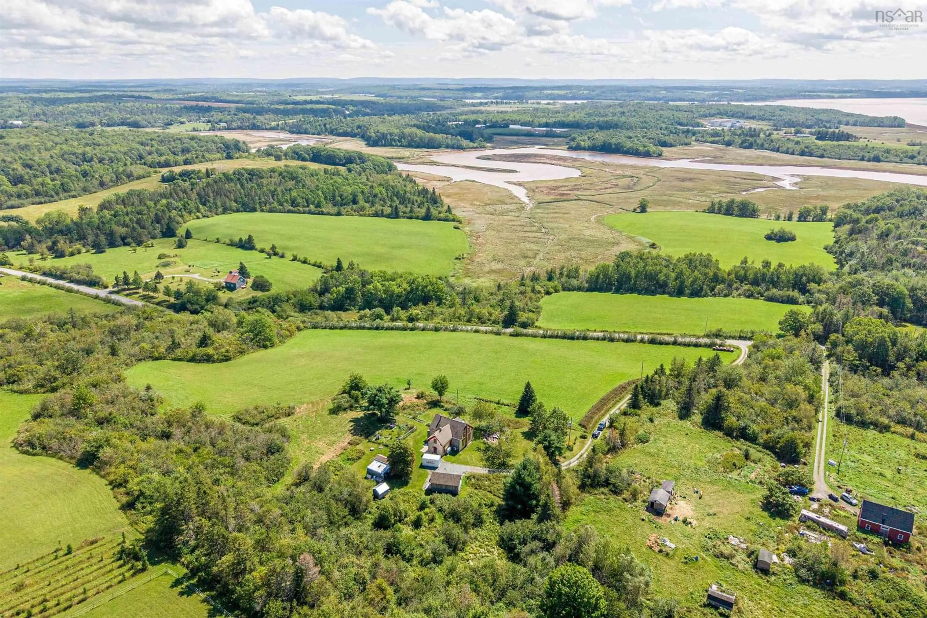A pic from outside/outdoor area/front of a property/back of a property/a pic from drone, water/lake/river/ocean view for 152 Armitage Rd, Lower Burlington Nova Scotia B0N 2A0