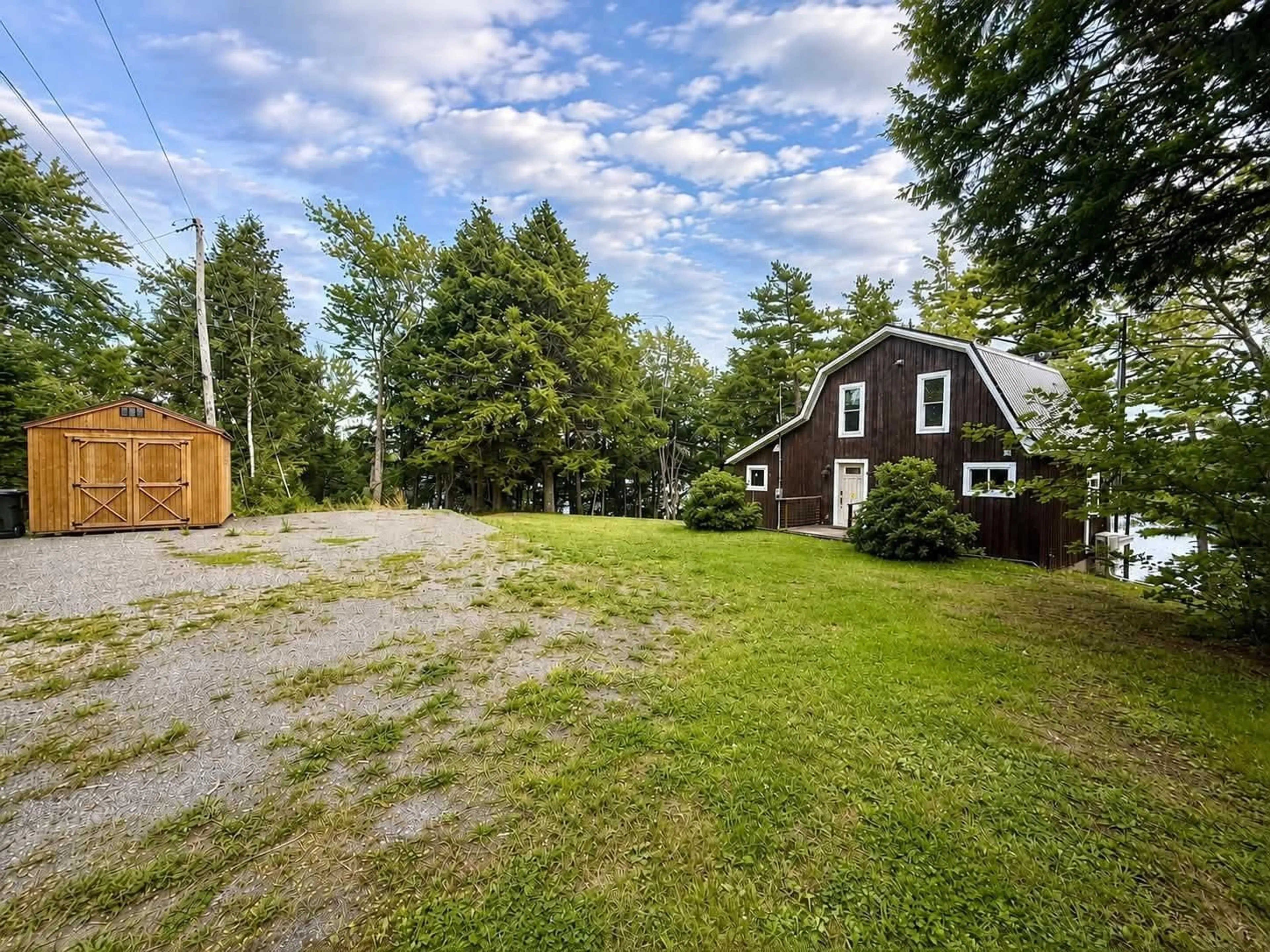 A pic from outside/outdoor area/front of a property/back of a property/a pic from drone, street for 132 Boyce Rd, Mattatall Lake Nova Scotia B0M 1Z0