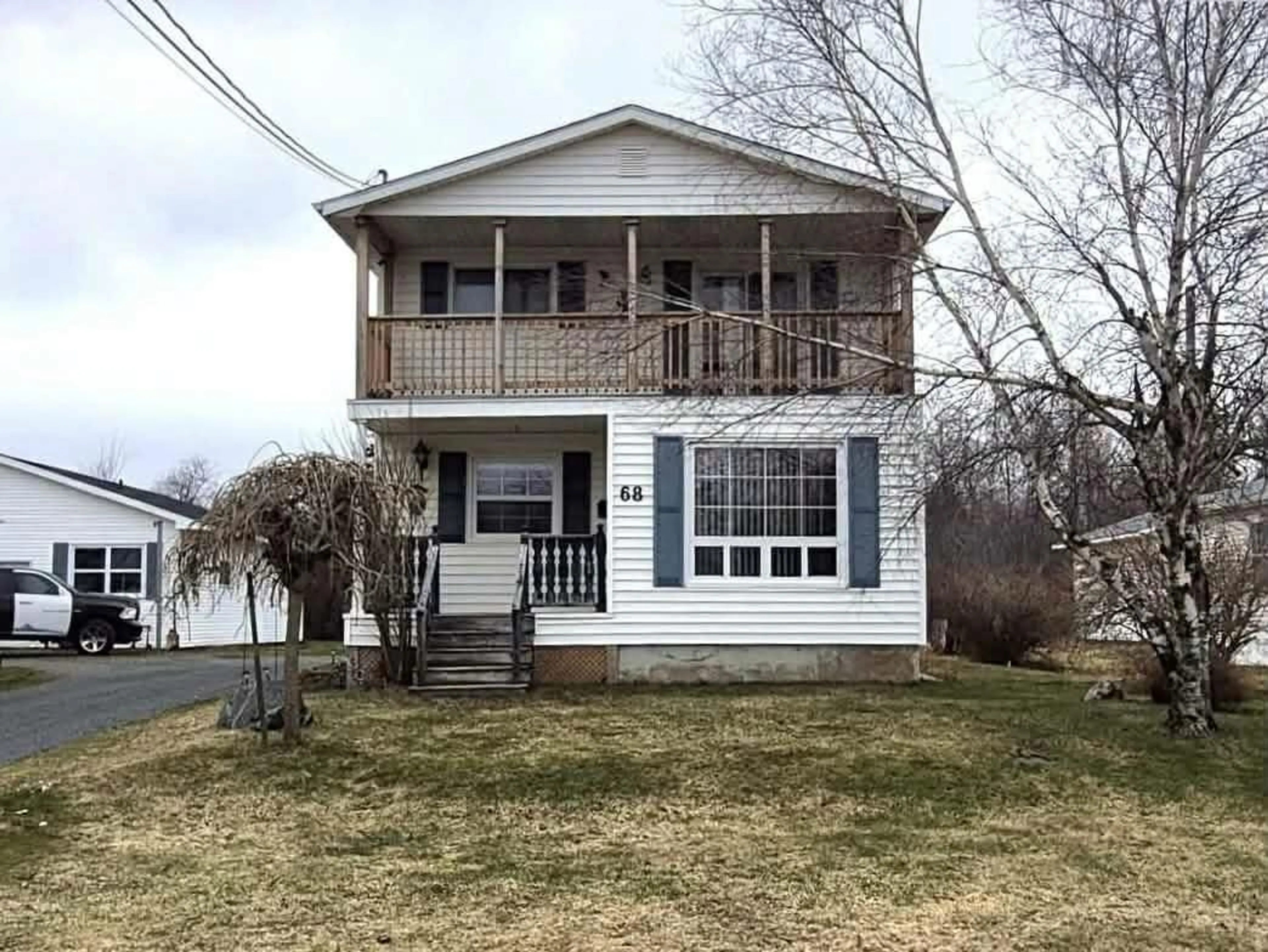 A pic from outside/outdoor area/front of a property/back of a property/a pic from drone, street for 68 Hillcrest Ave, Bible Hill Nova Scotia B2N 4L3