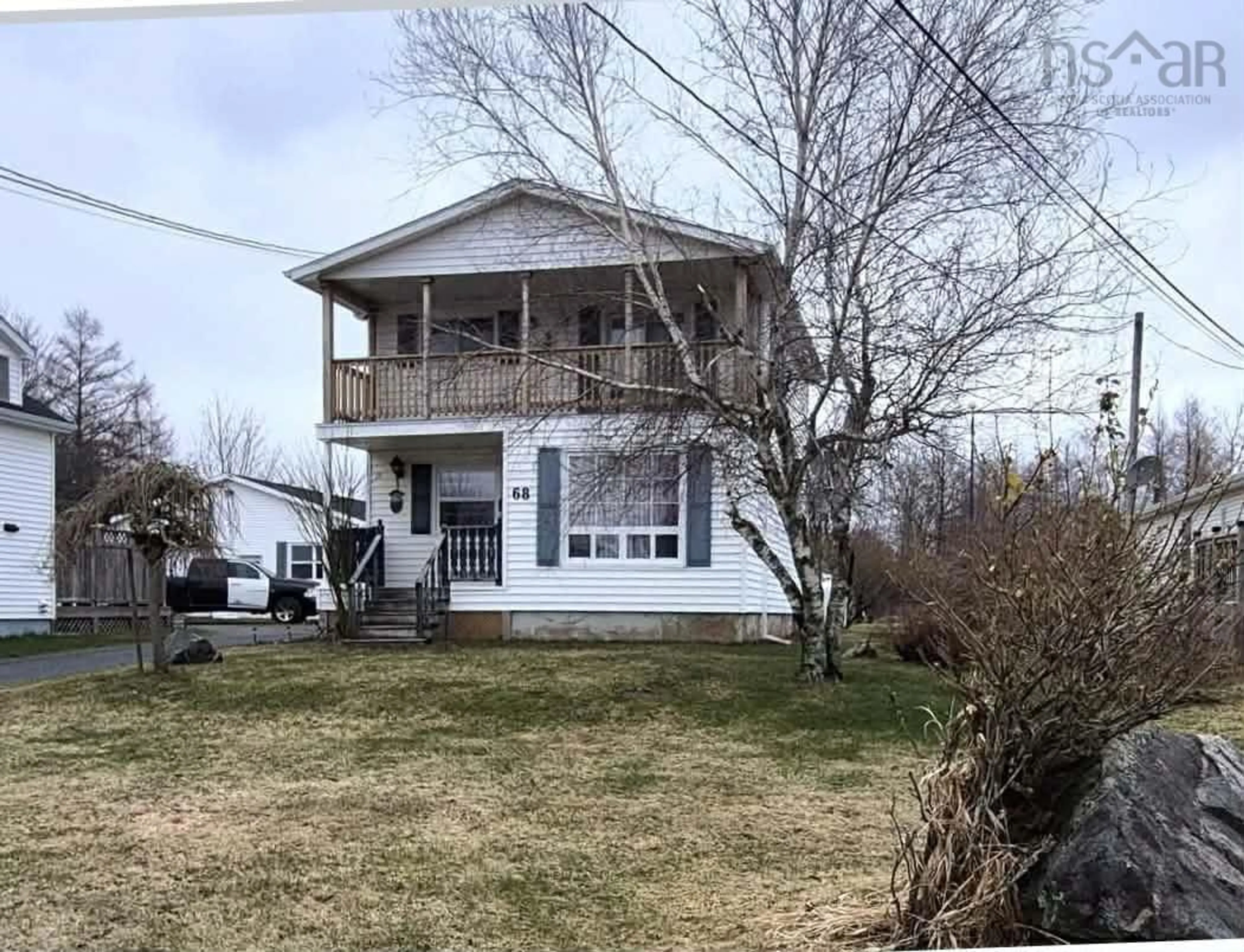 A pic from outside/outdoor area/front of a property/back of a property/a pic from drone, street for 68 Hillcrest Ave, Bible Hill Nova Scotia B2N 4L3