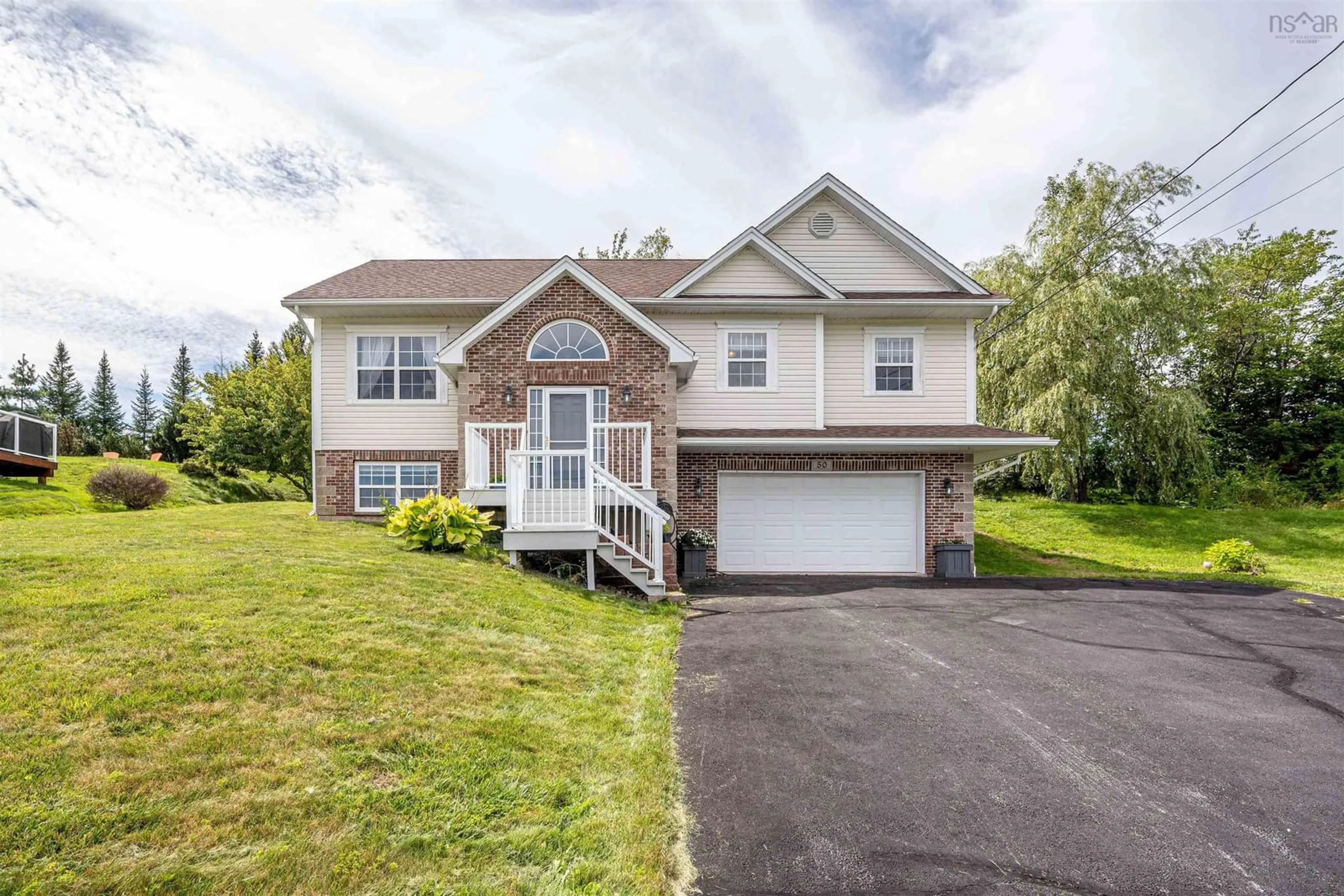 Home with vinyl exterior material, street for 50 Falcon Crest Crt, Sackville Nova Scotia B4E 3K5