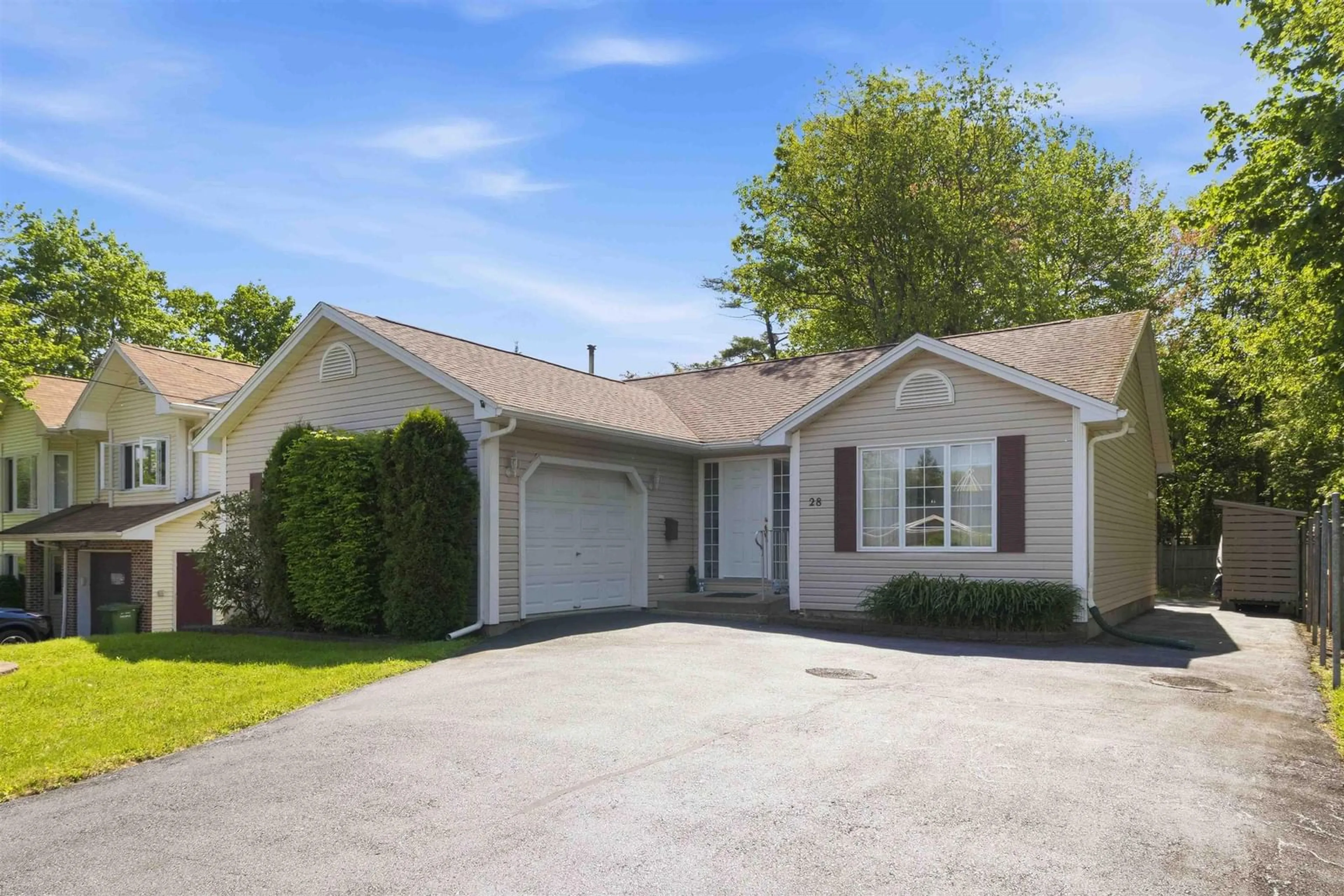 Home with vinyl exterior material, street for 28 Fort Sackville Rd, Bedford Nova Scotia B4A 2G5