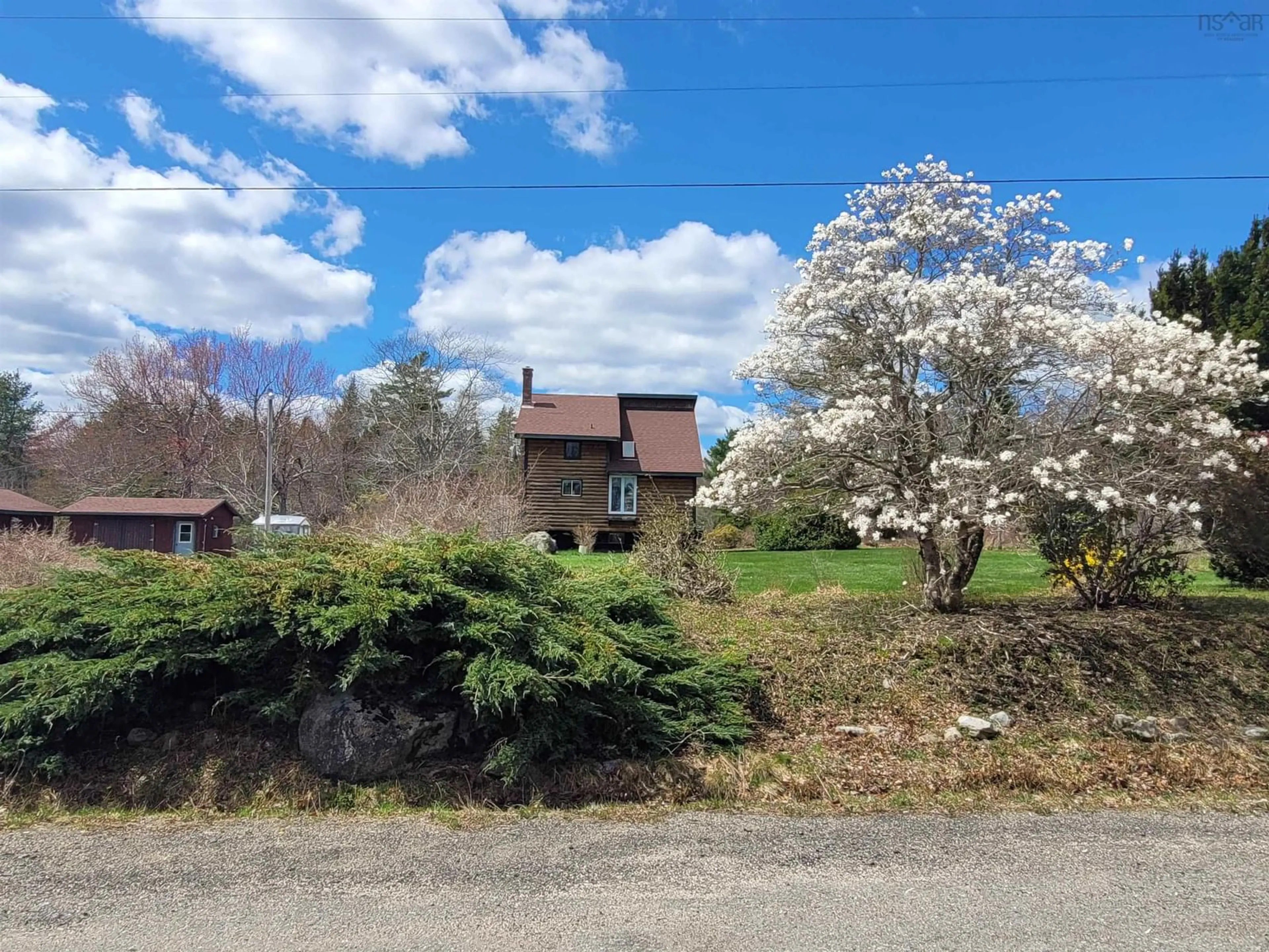A pic from outside/outdoor area/front of a property/back of a property/a pic from drone, unknown for 1214 Old Port Mouton Rd, White Point Nova Scotia B0T 1G0
