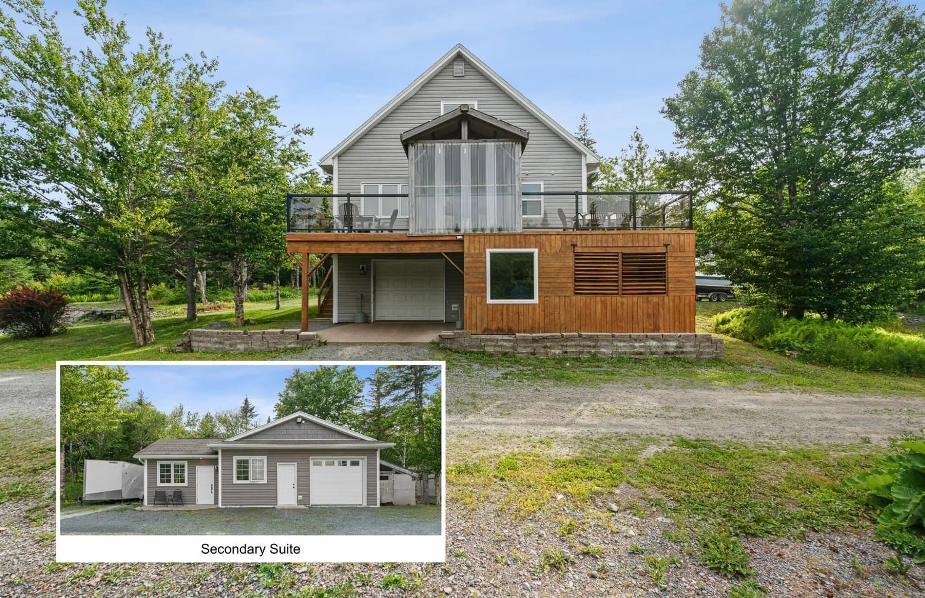 A pic from outside/outdoor area/front of a property/back of a property/a pic from drone, unknown for 74 Lorenzos Way, Sutherland Lake Nova Scotia B0M 1M0
