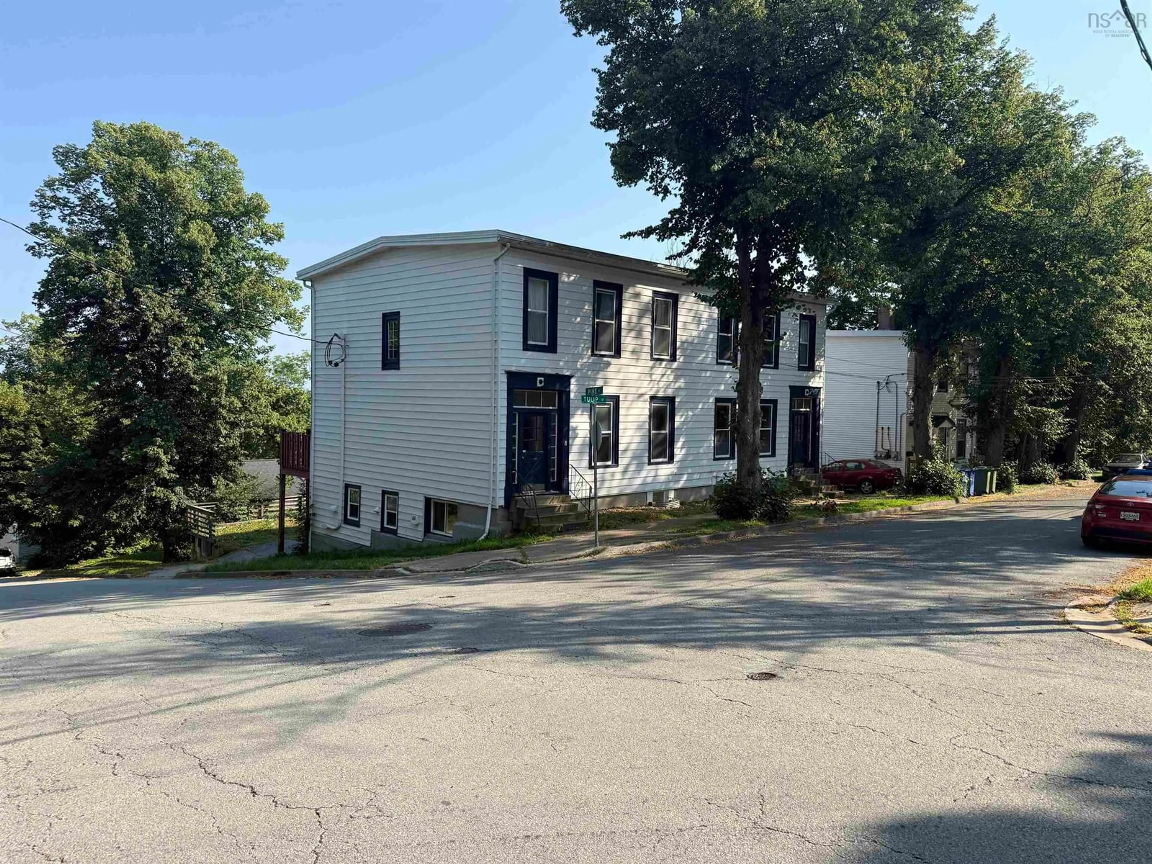 A pic from outside/outdoor area/front of a property/back of a property/a pic from drone, building for 6&8 Tulip St, Dartmouth Nova Scotia B3A 2S4