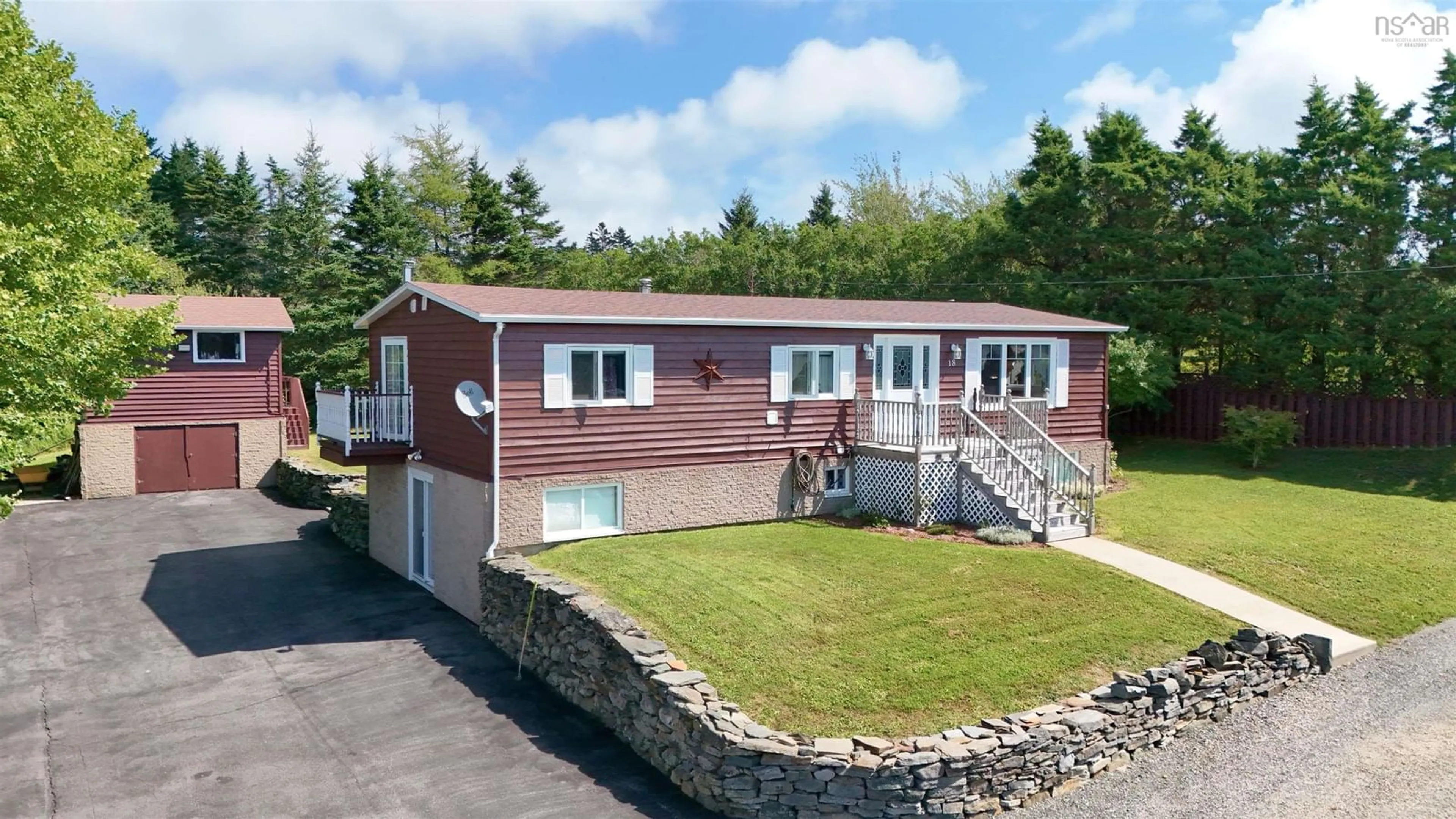 A pic from outside/outdoor area/front of a property/back of a property/a pic from drone, unknown for 18 Cemetery Rd, Hebron Nova Scotia B5A 4K4