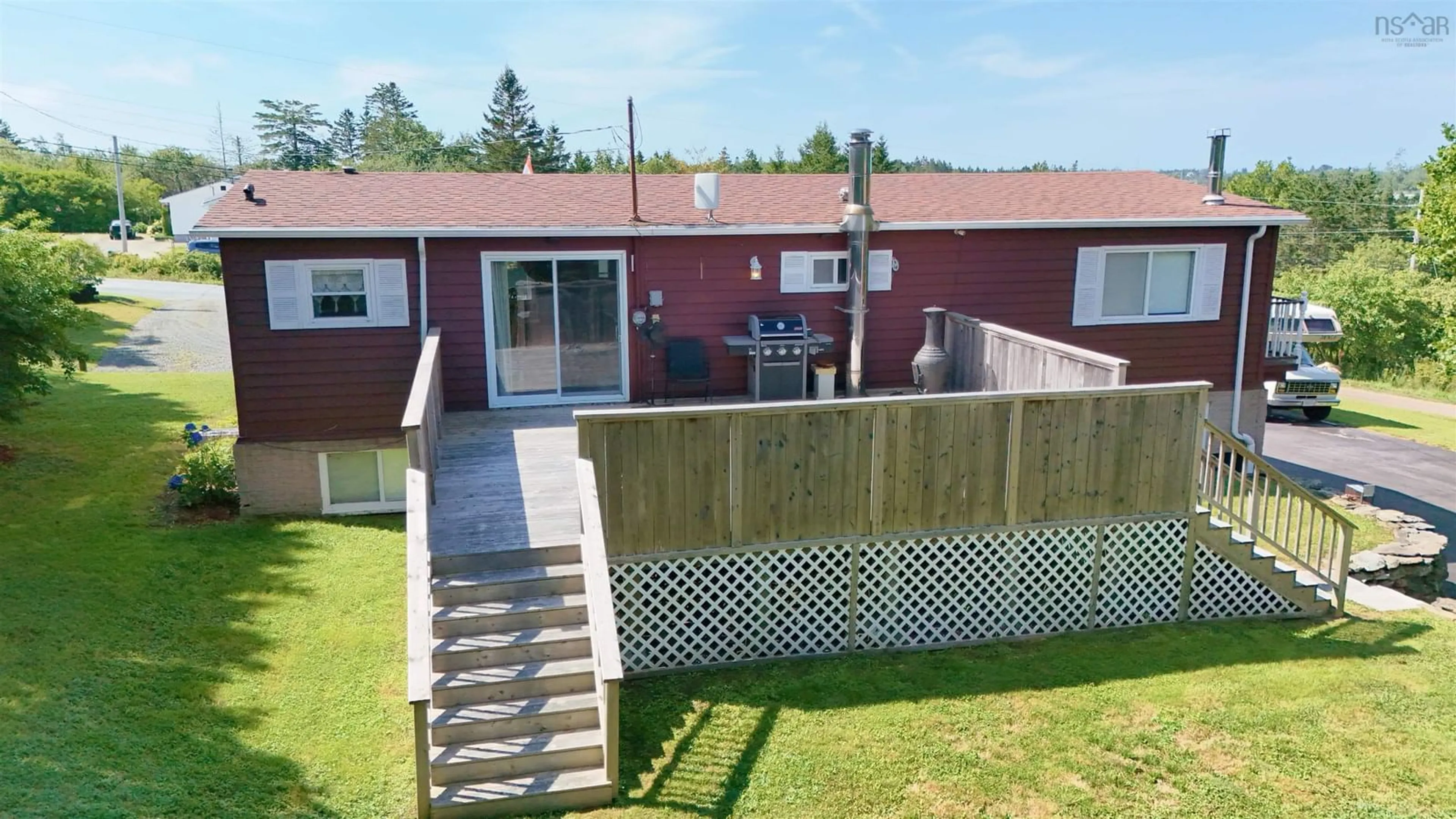 A pic from outside/outdoor area/front of a property/back of a property/a pic from drone, unknown for 18 Cemetery Rd, Hebron Nova Scotia B5A 4K4