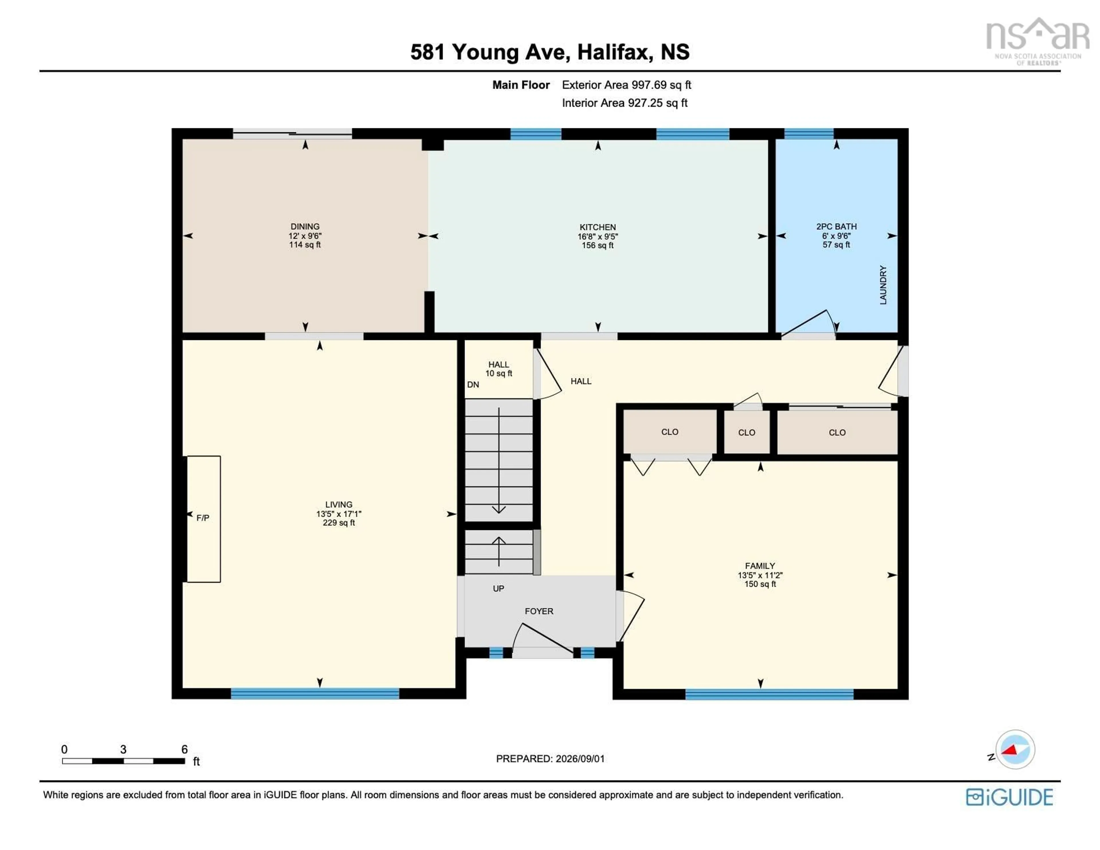 Floor plan for 581 Young Ave, Halifax Nova Scotia B3H 2V6