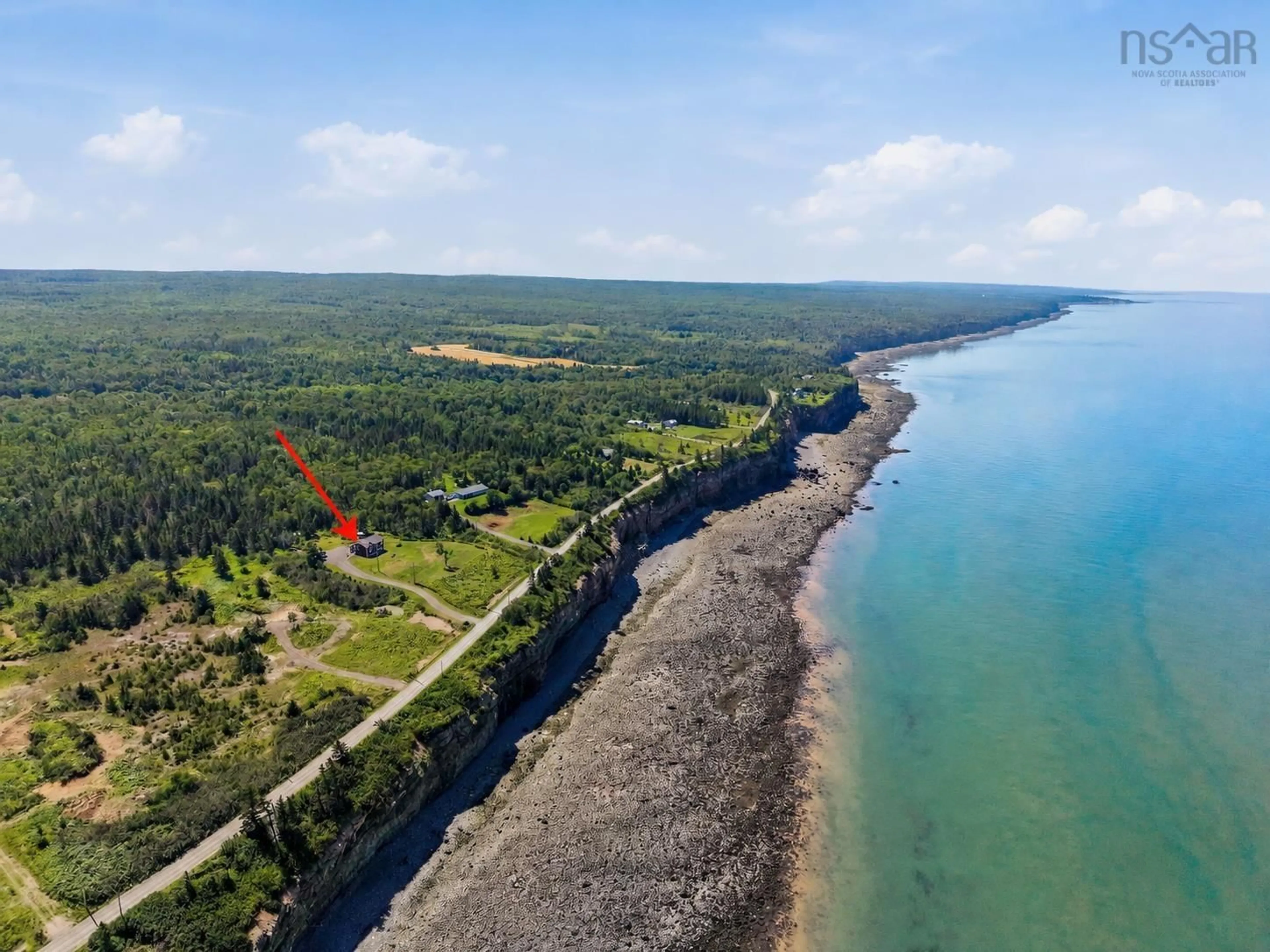 A pic from outside/outdoor area/front of a property/back of a property/a pic from drone, water/lake/river/ocean view for 530 French Cross Rd, Morden Nova Scotia B0P 1C0