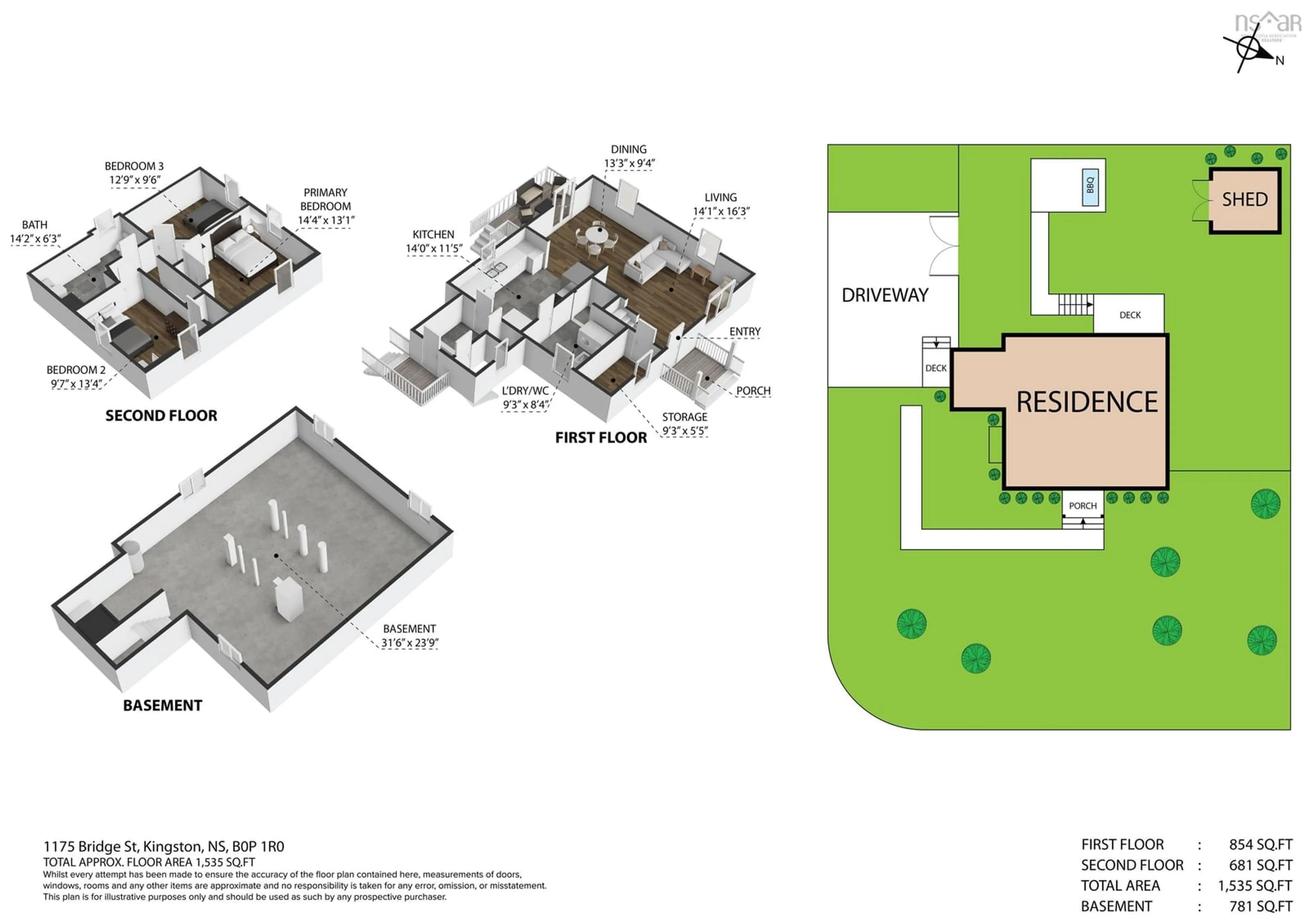 Floor plan for 1175 Bridge St, Greenwood Nova Scotia B0P 1R0