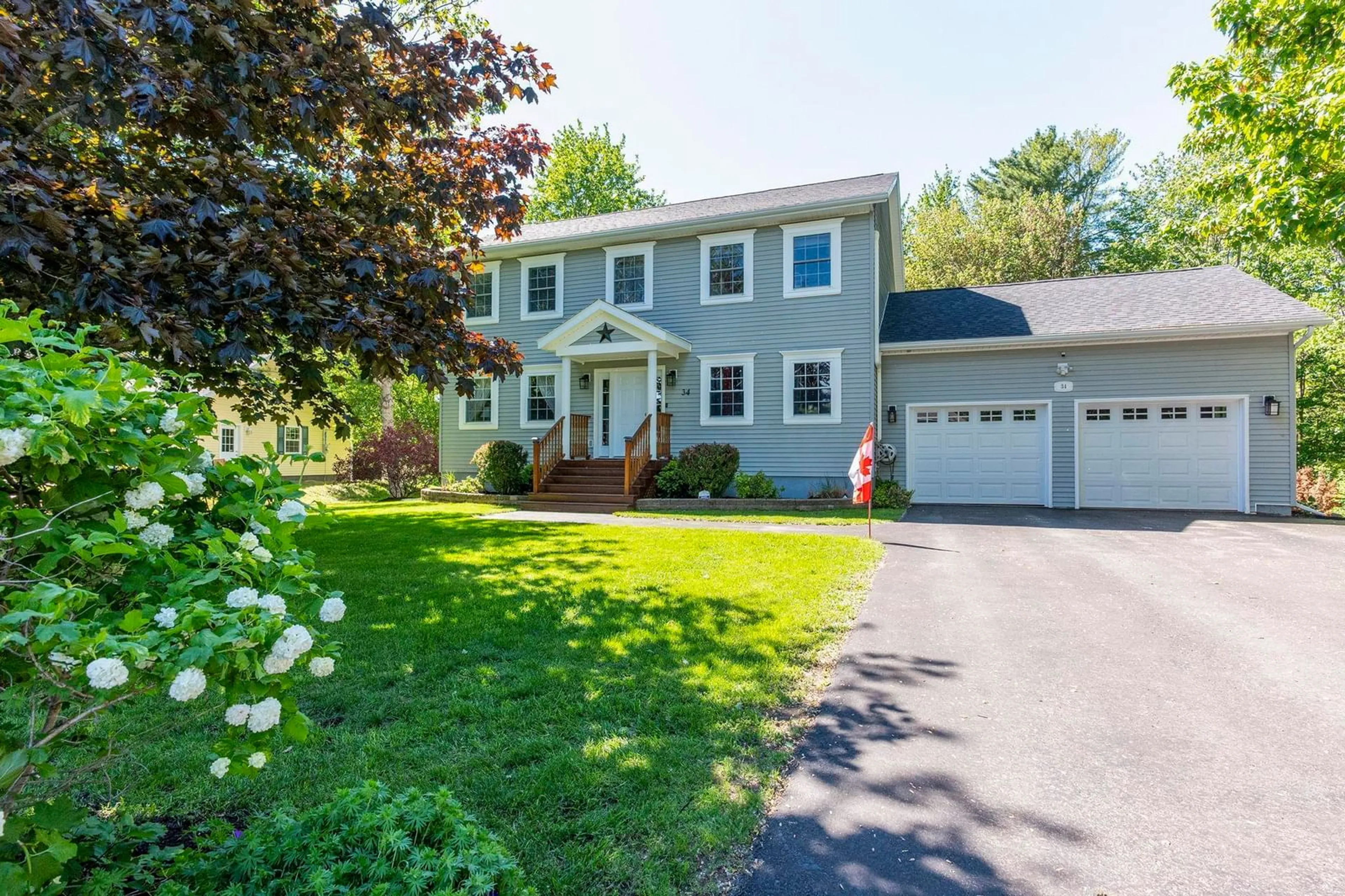 Home with vinyl exterior material, street for 34 Gravenstein Dr, Berwick Nova Scotia B0P 1E0