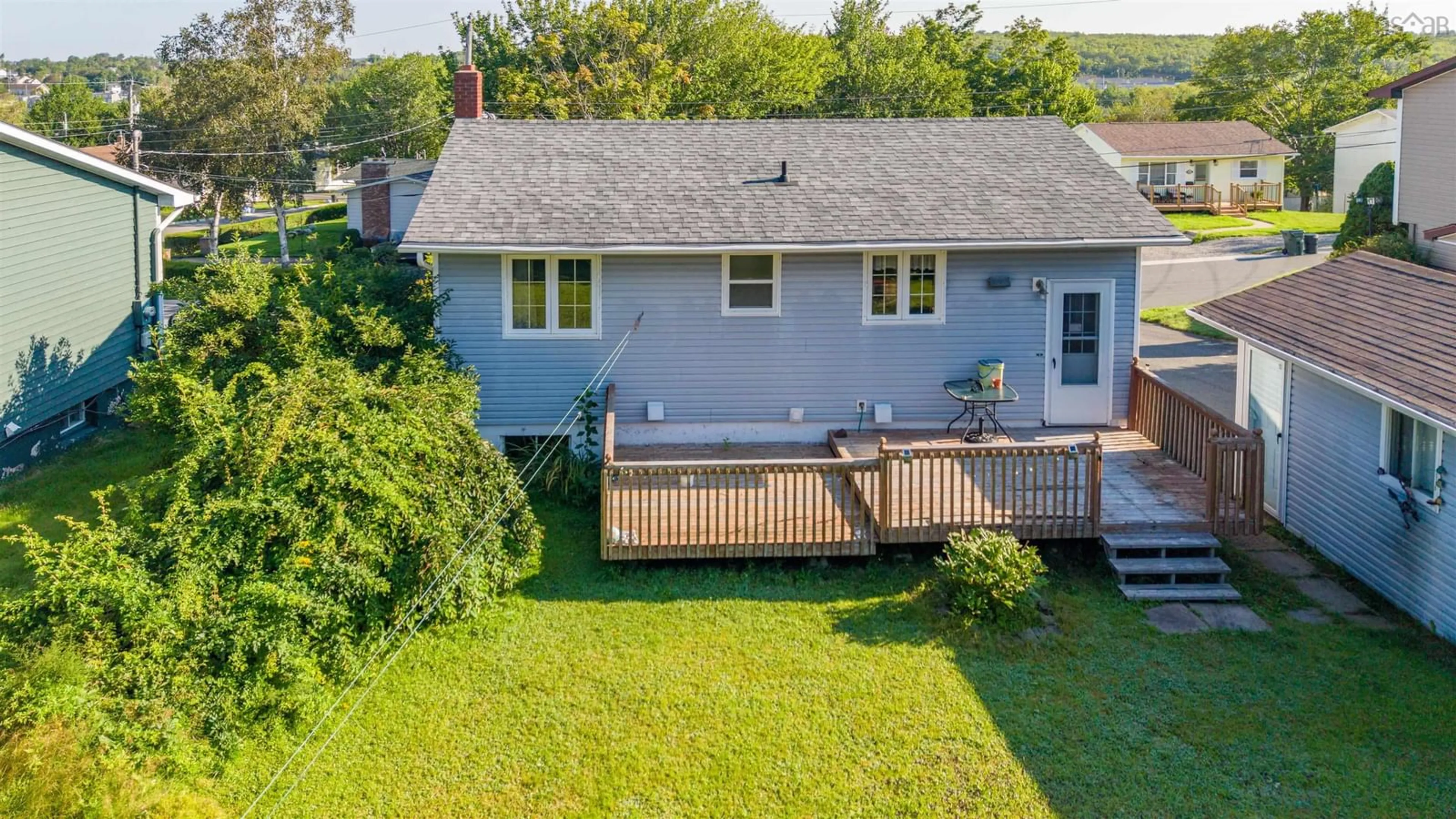 A pic from outside/outdoor area/front of a property/back of a property/a pic from drone, water/lake/river/ocean view for 74 Christopher Cres, Sydney Nova Scotia B1P 3P6