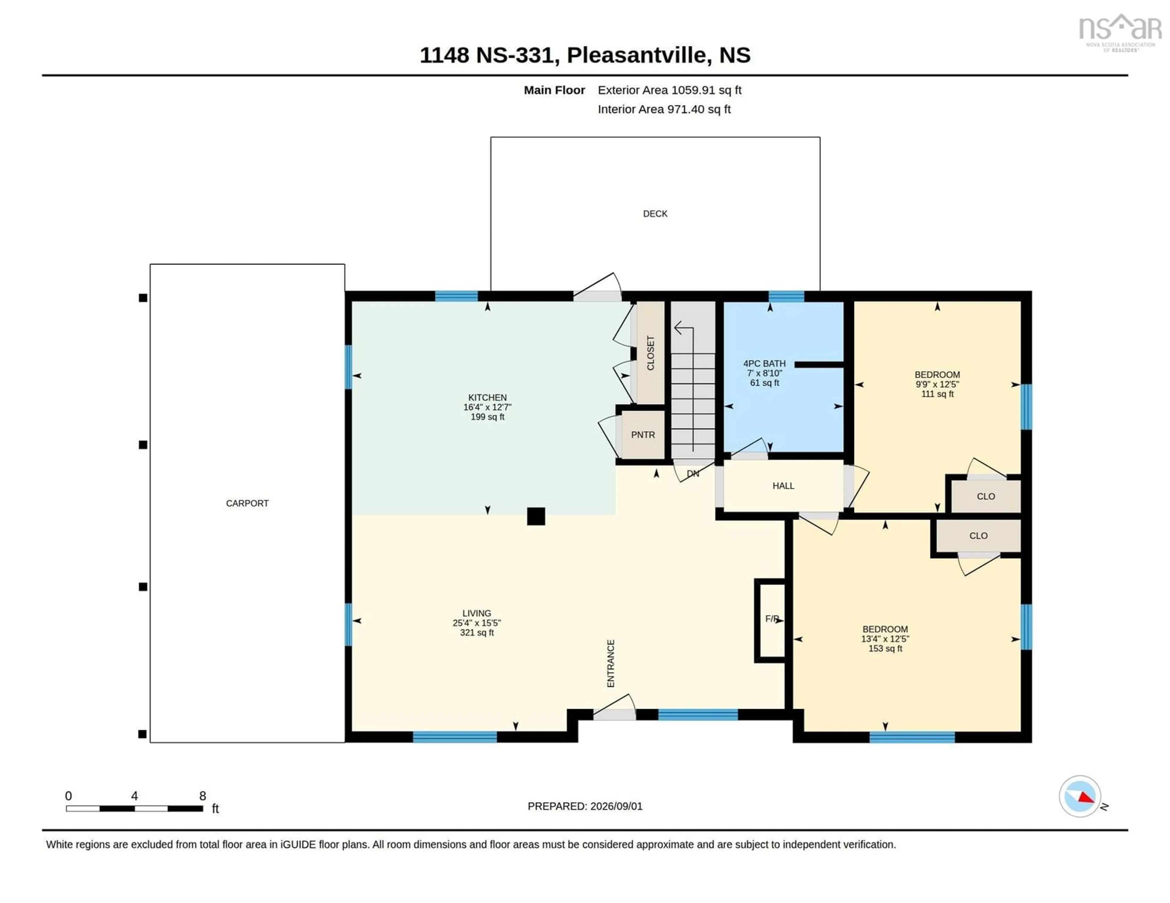 Floor plan for 1148 Highway 331, Conquerall Bank Nova Scotia B0R 1G0