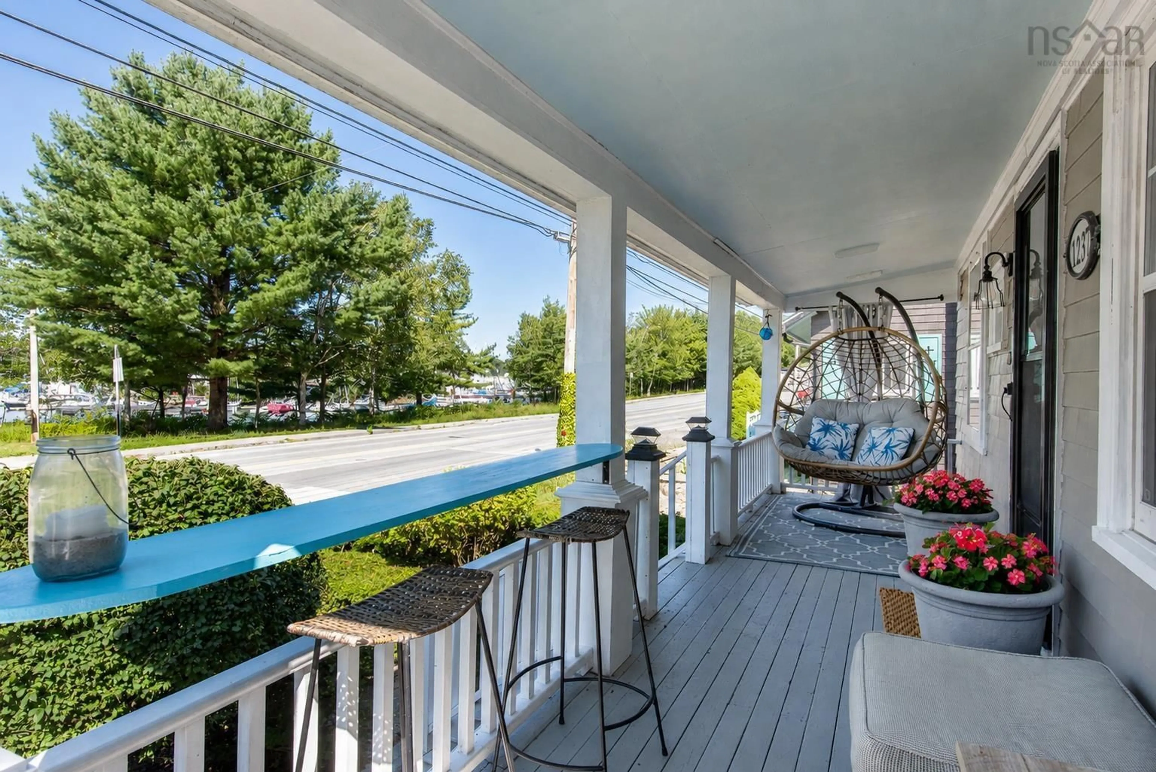 Patio, water/lake/river/ocean view for 1237 Purcells Cove Rd, Halifax Nova Scotia B3P 1B3