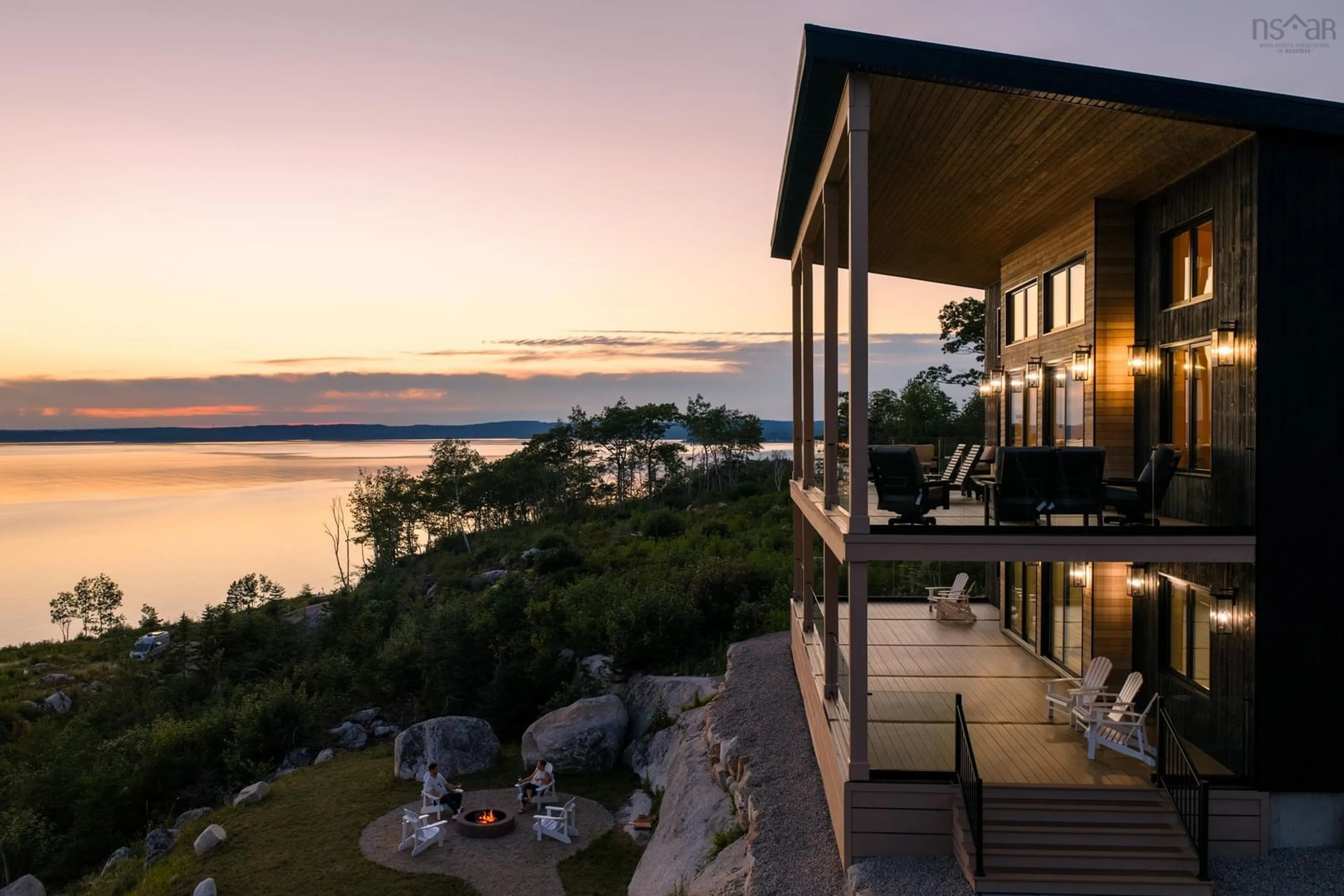 Patio, water/lake/river/ocean view for 23 Anchors Way, East River Point Nova Scotia B0J 1T0