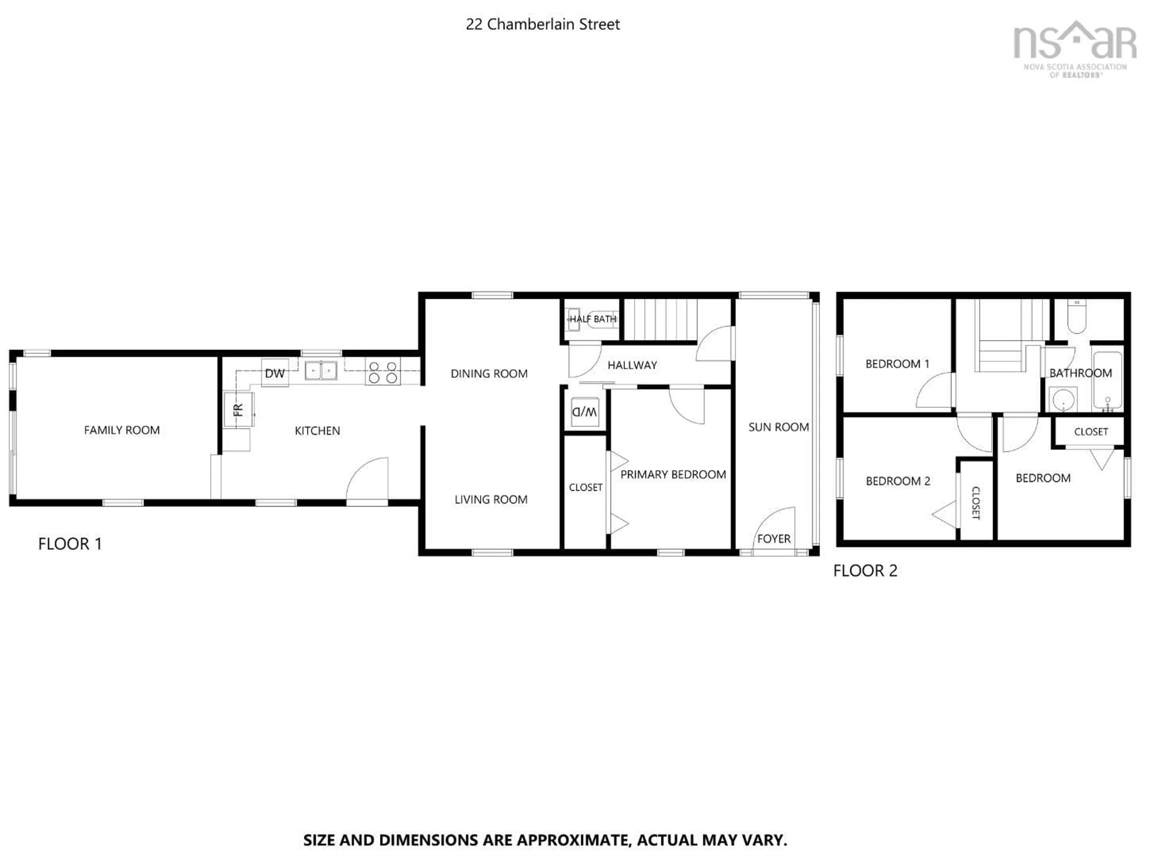 Floor plan for 22 Chamberlain St, Amherst Nova Scotia B4H 1J8
