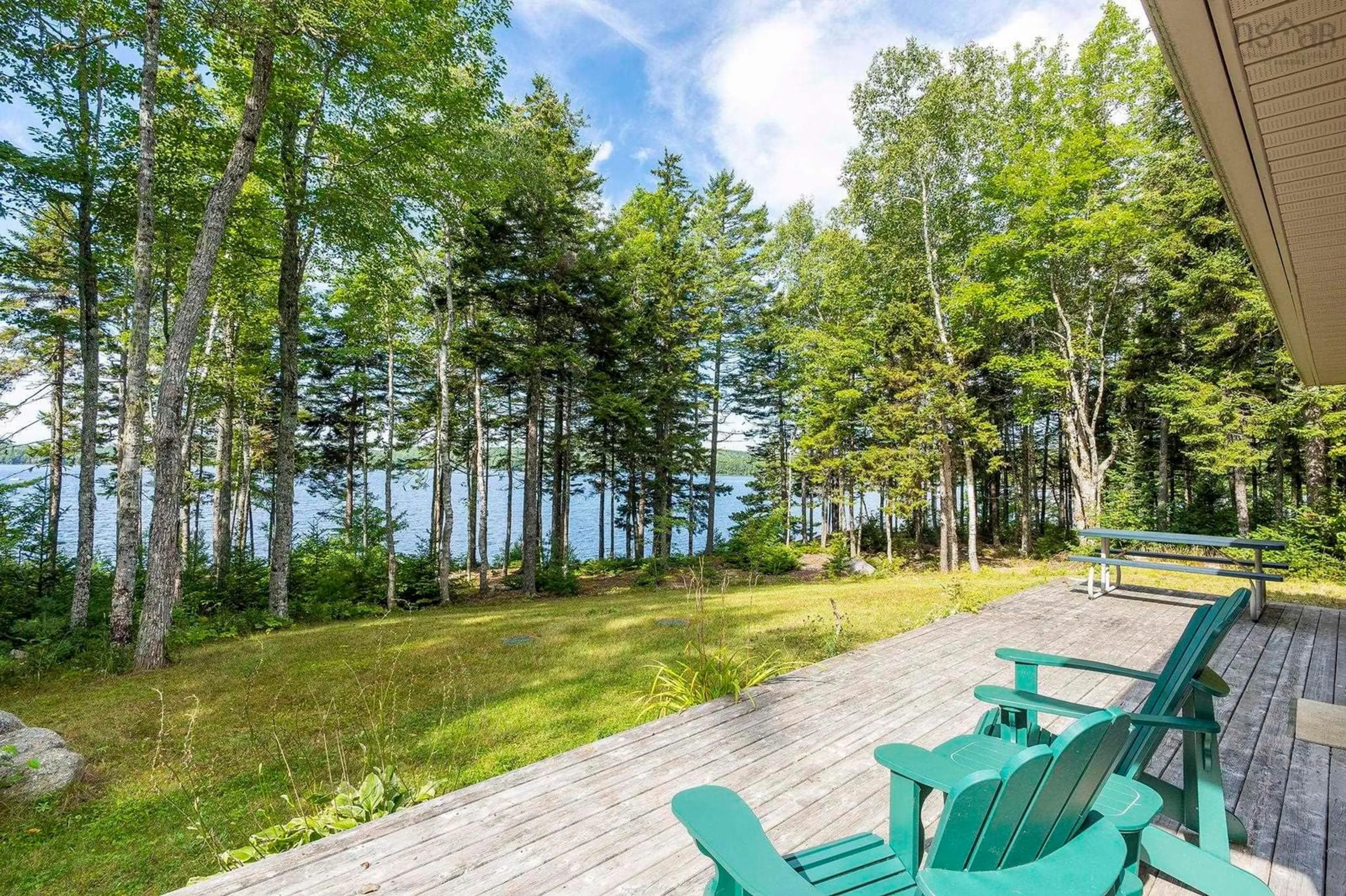 Patio, water/lake/river/ocean view for 1127 Duck Pond Rd, Black River Lake Nova Scotia B0N 1B0