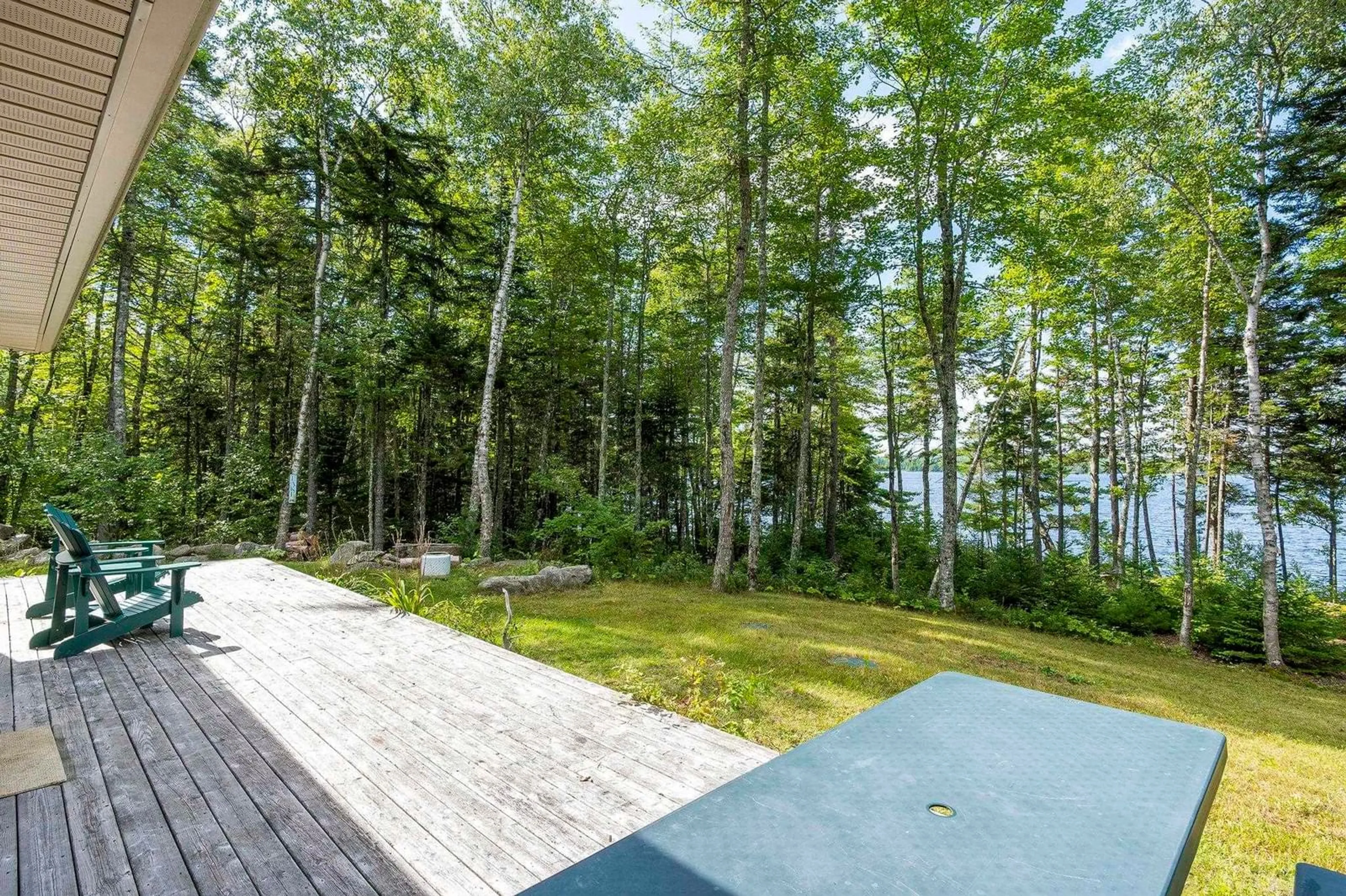 Patio, forest/trees view for 1127 Duck Pond Rd, Black River Lake Nova Scotia B0N 1B0