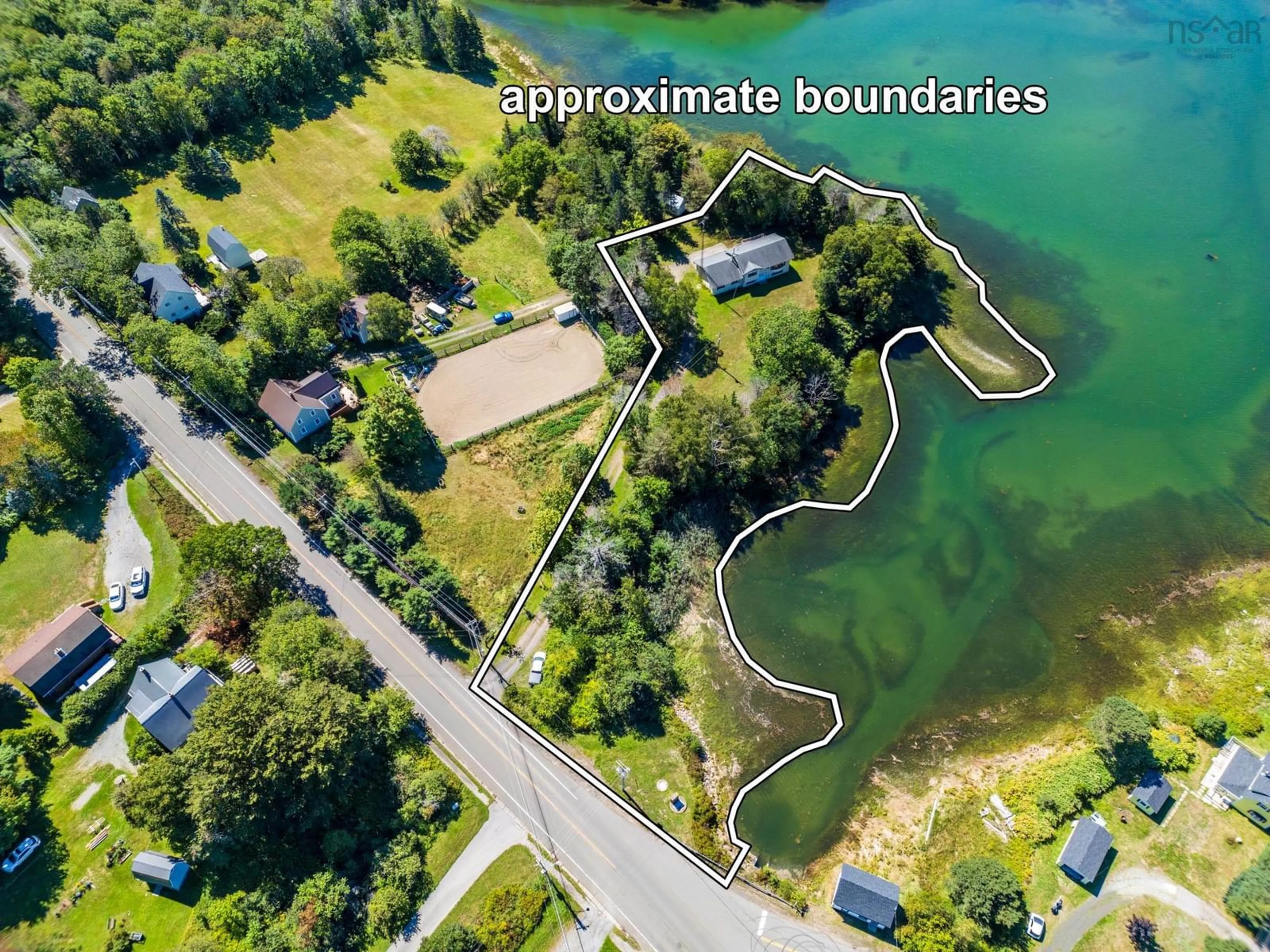 A pic from outside/outdoor area/front of a property/back of a property/a pic from drone, water/lake/river/ocean view for 5213 Highway 1, Weymouth North Nova Scotia B0W 3T0