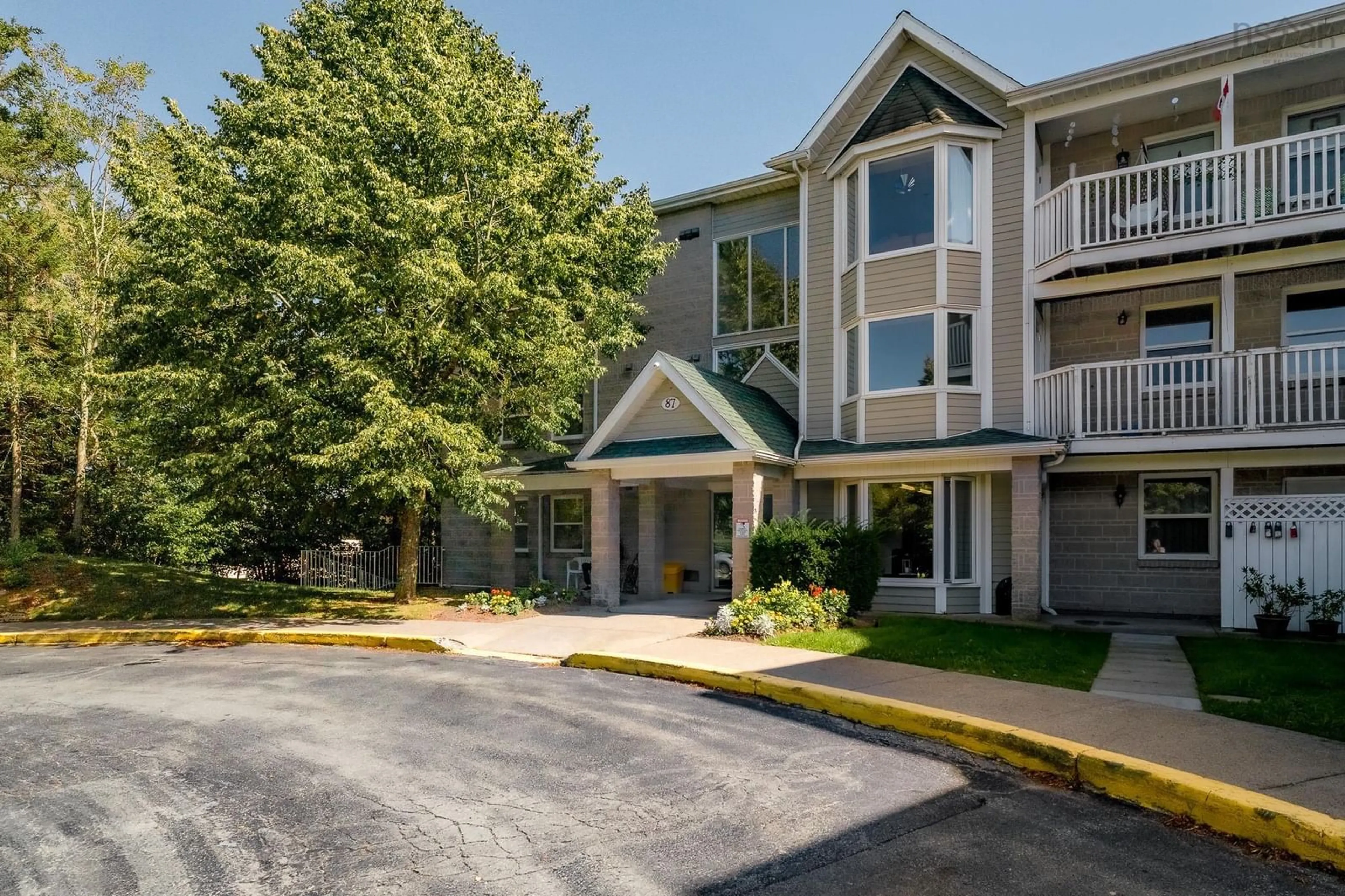 Patio, mountain view for 87 Kearney Lake Rd #410, Halifax Nova Scotia B3M 4H1