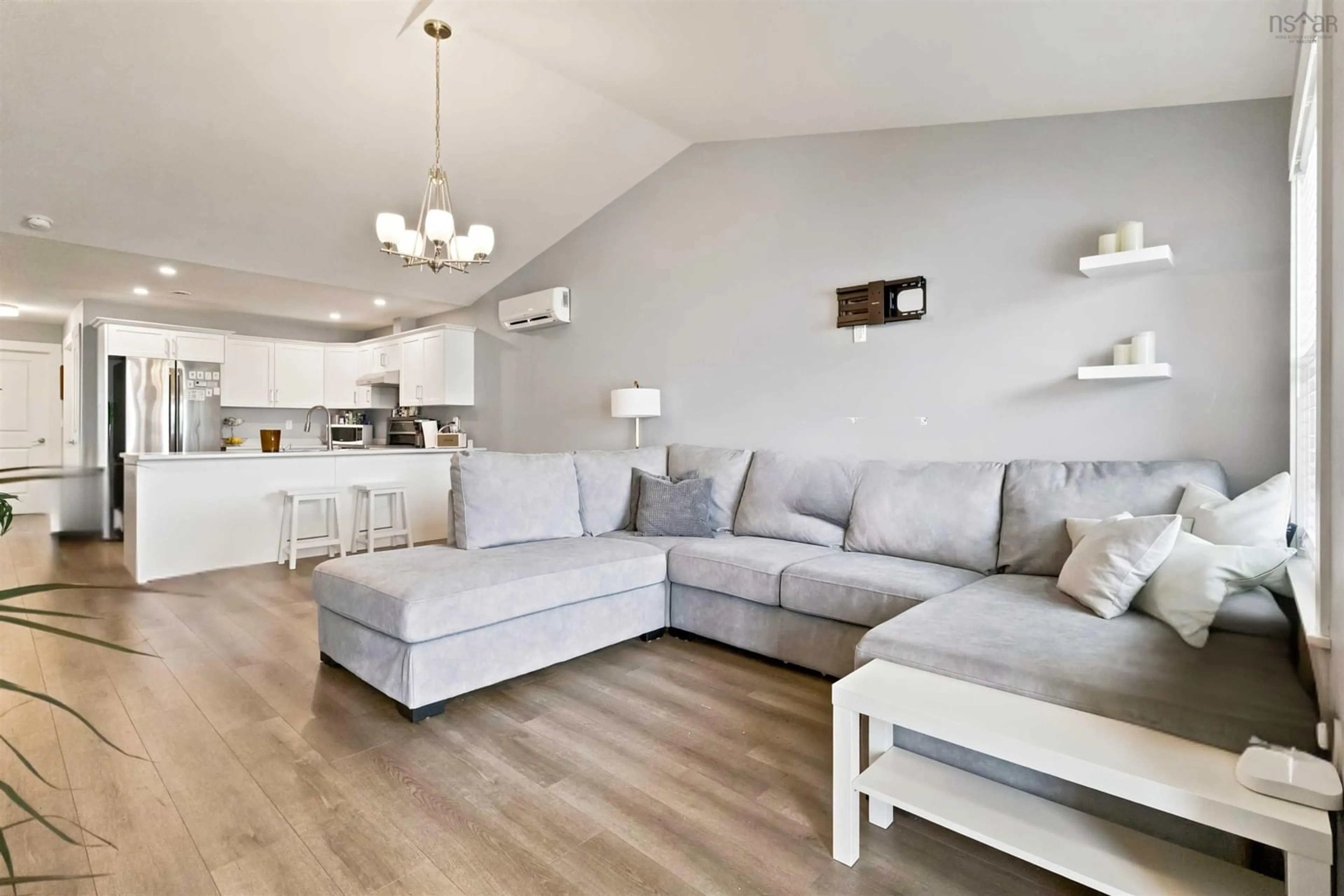 Living room with furniture, wood/laminate floor for 171 Atholea Dr, Cole Harbour Nova Scotia B2V 2B8
