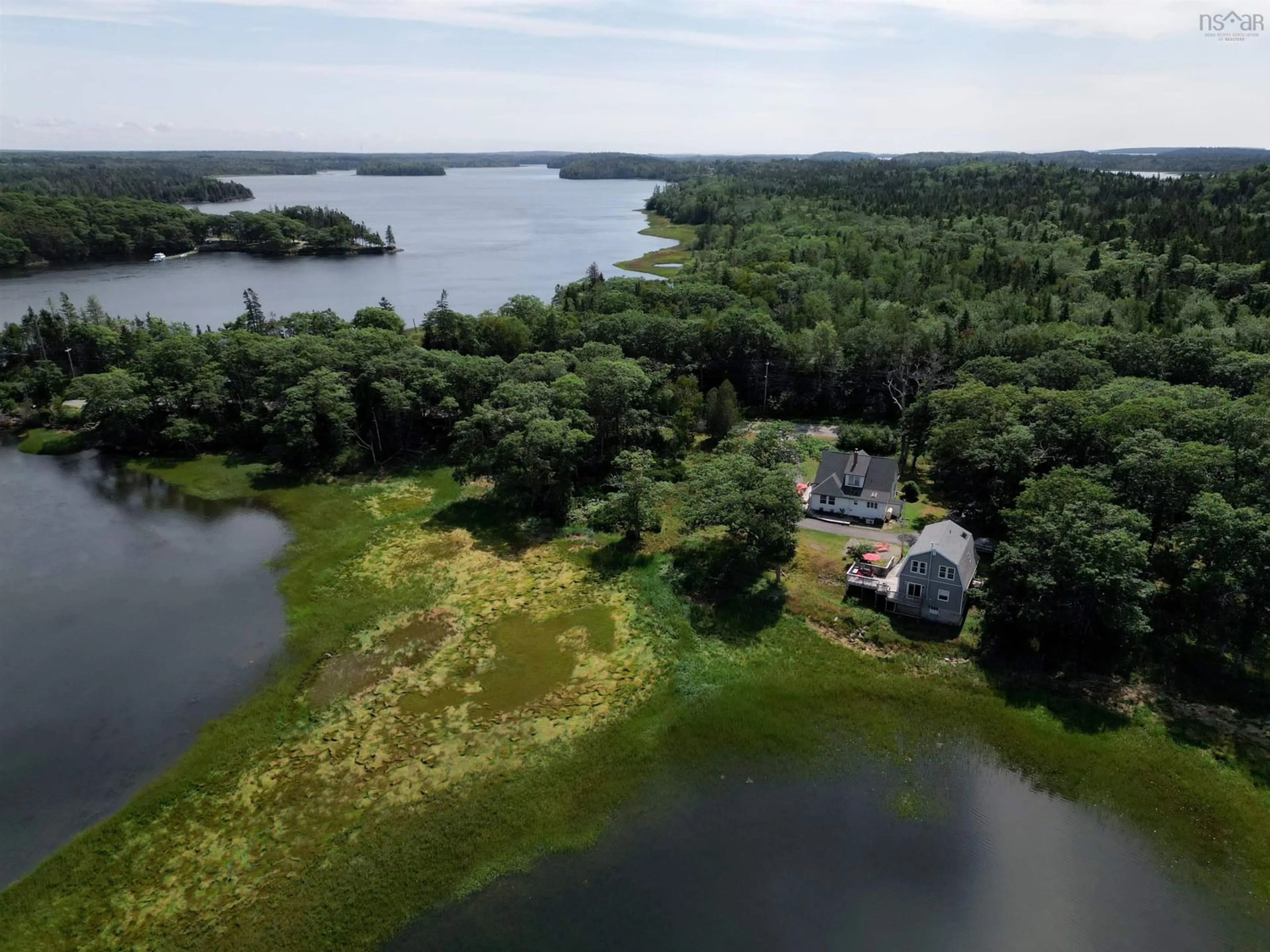 A pic from outside/outdoor area/front of a property/back of a property/a pic from drone, water/lake/river/ocean view for 127 Chemin Old Oak Rd, Glenwood Nova Scotia B0W 1W0