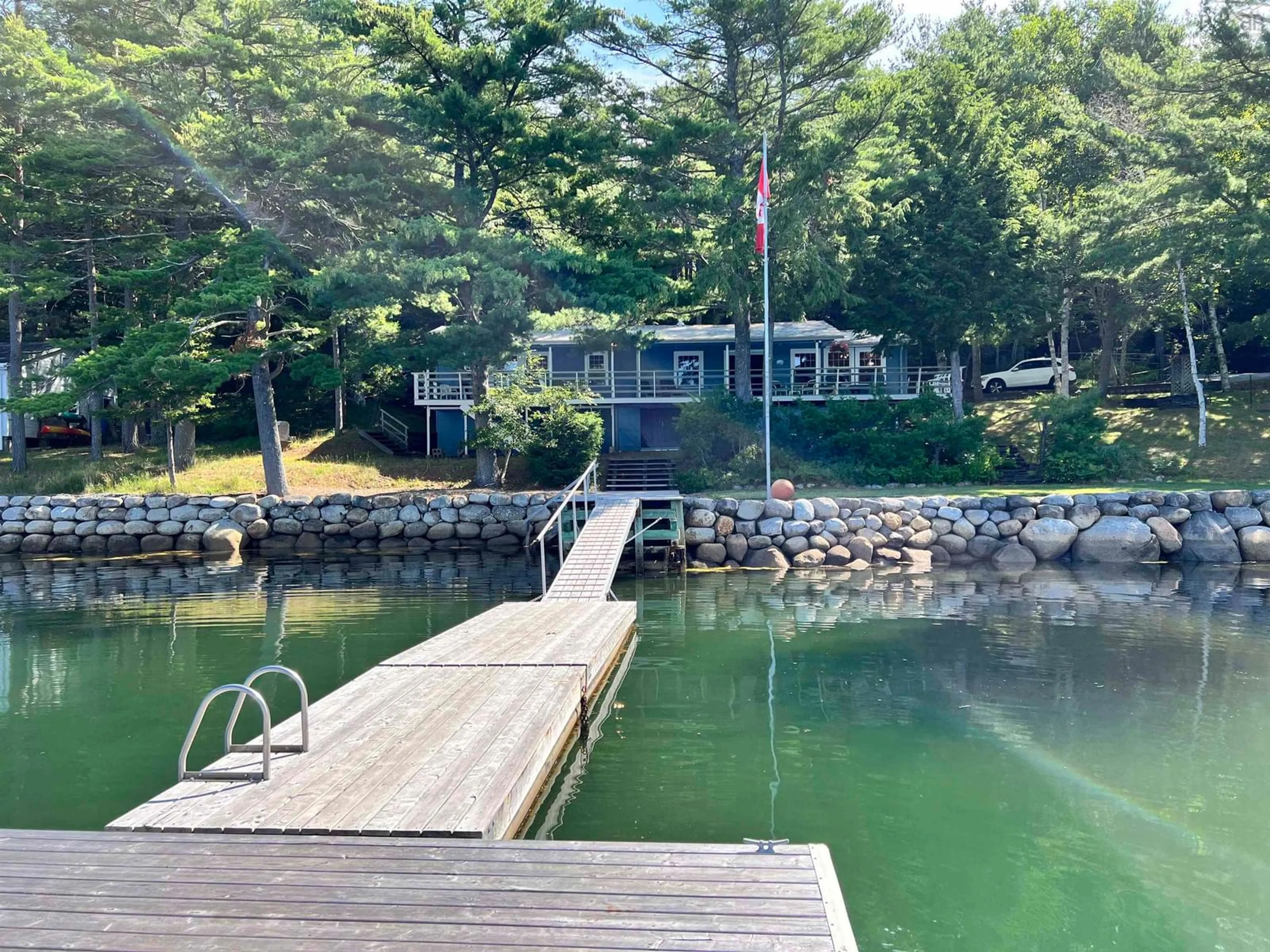 A pic from outside/outdoor area/front of a property/back of a property/a pic from drone, water/lake/river/ocean view for 22 Hermans Island South Side Rd, Herman's Island Nova Scotia B0J 2C0