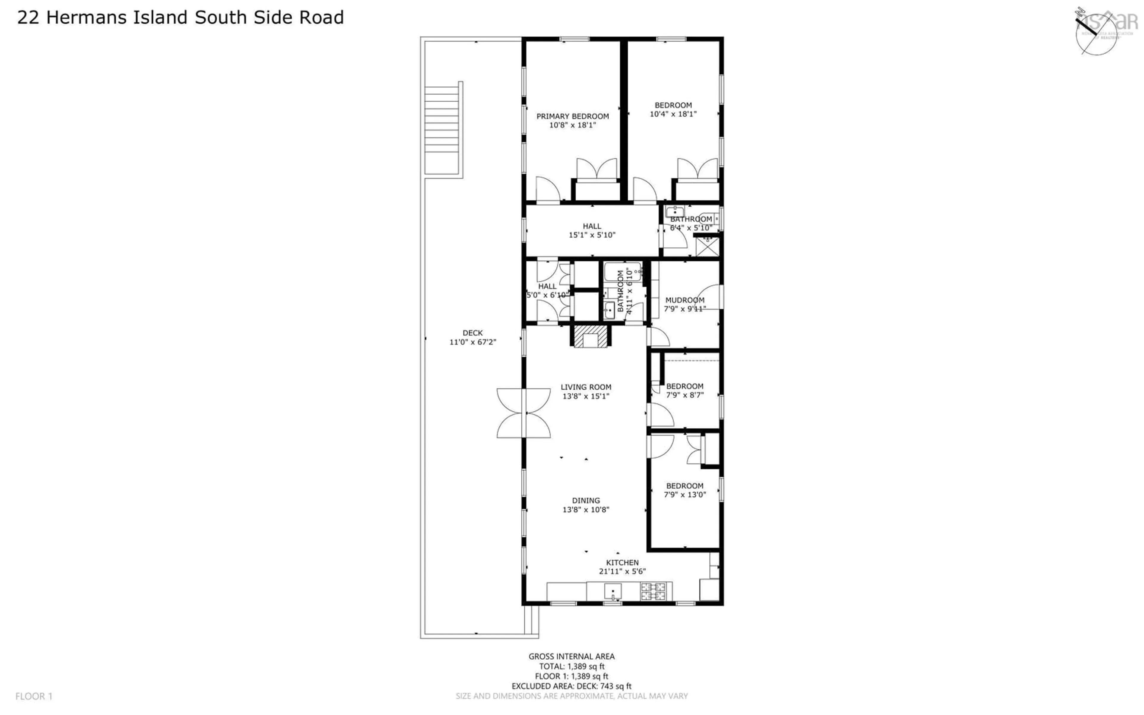 Floor plan for 22 Hermans Island South Side Rd, Herman's Island Nova Scotia B0J 2C0