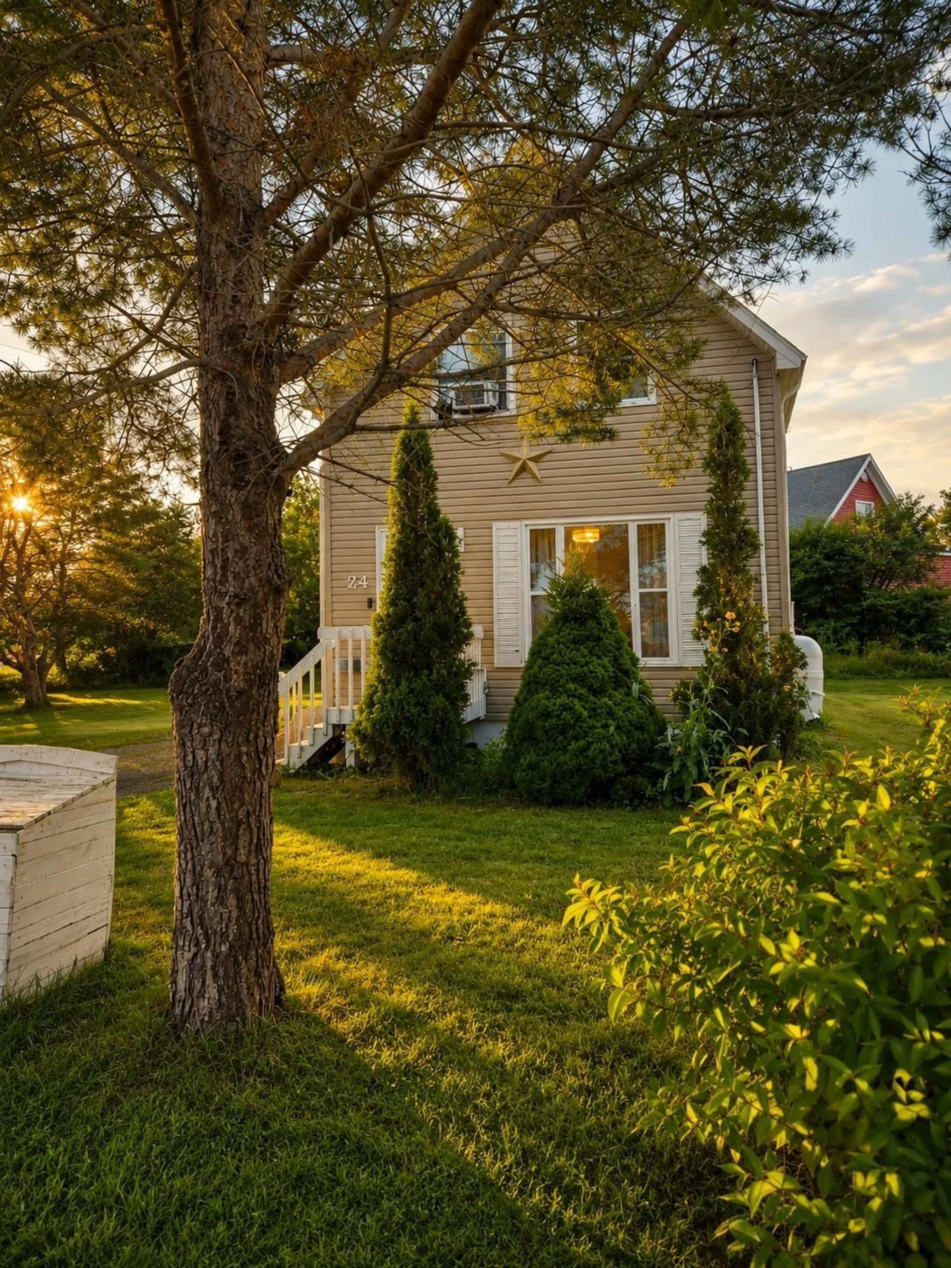Home with vinyl exterior material, street for 24 Barrington St, Sydney Mines Nova Scotia B1V 1P9