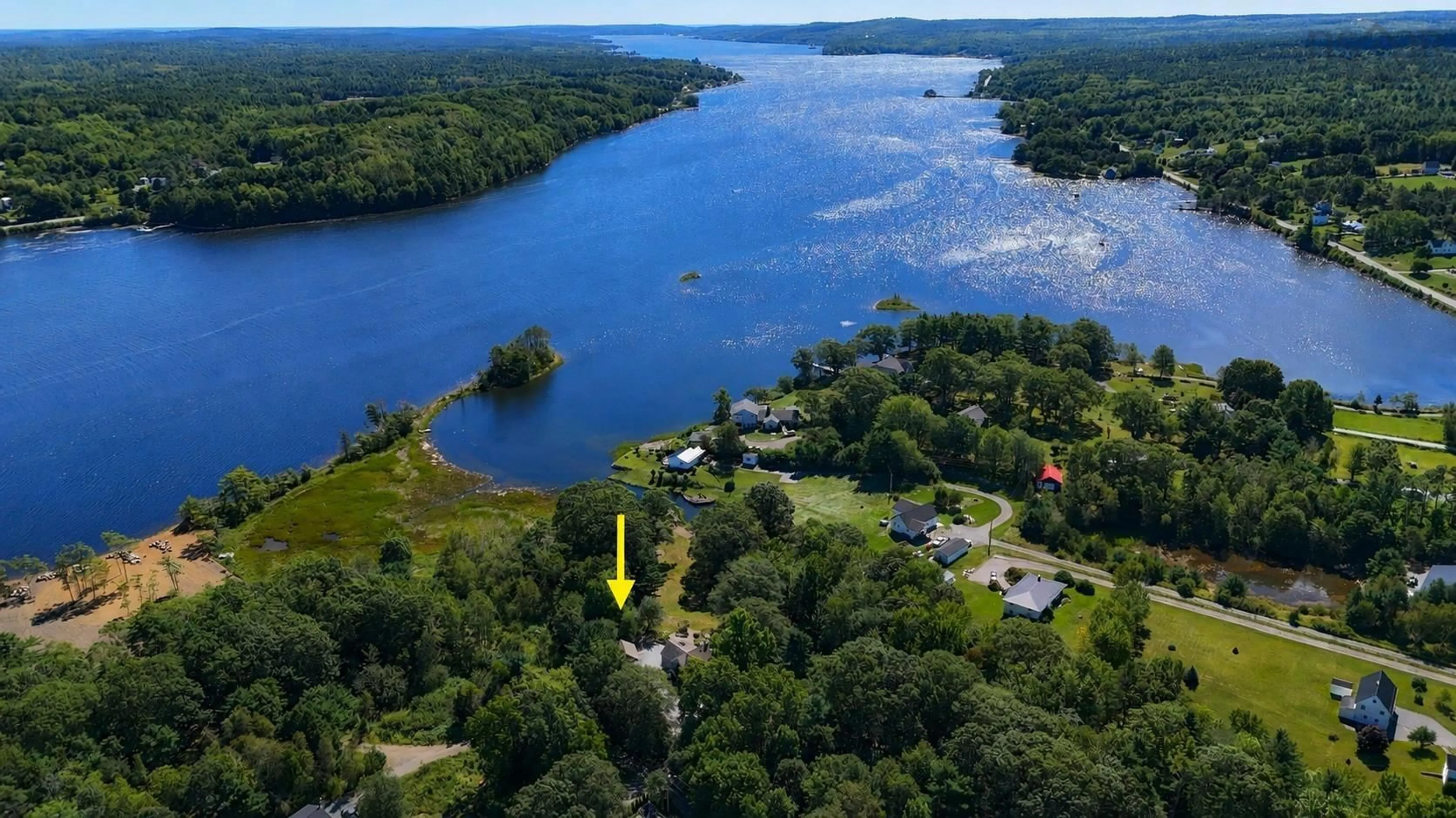 A pic from outside/outdoor area/front of a property/back of a property/a pic from drone, water/lake/river/ocean view for 26 Old Mill Rd, Pleasantville Nova Scotia B0R 1G0