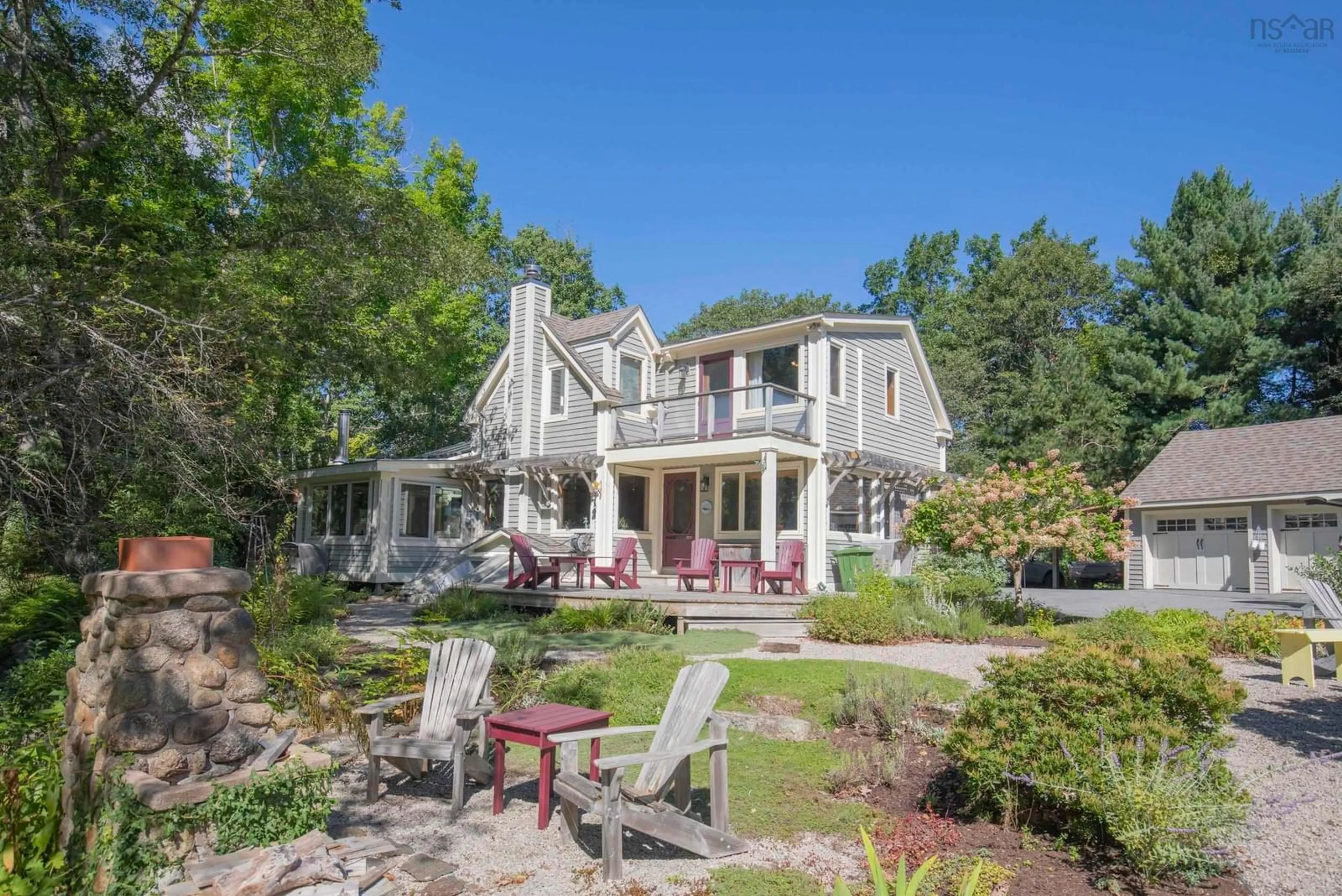 Patio, water/lake/river/ocean view for 26 Old Mill Rd, Pleasantville Nova Scotia B0R 1G0