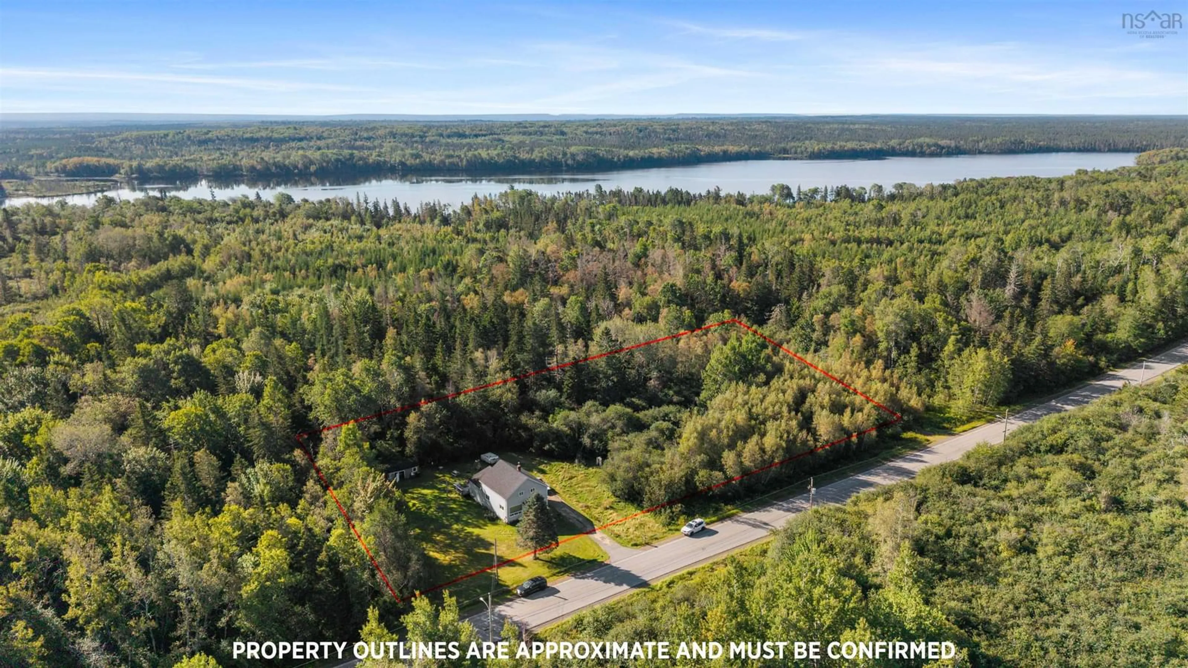 A pic from outside/outdoor area/front of a property/back of a property/a pic from drone, water/lake/river/ocean view for 4668 Highway 242, Maccan Nova Scotia B0L 1B0