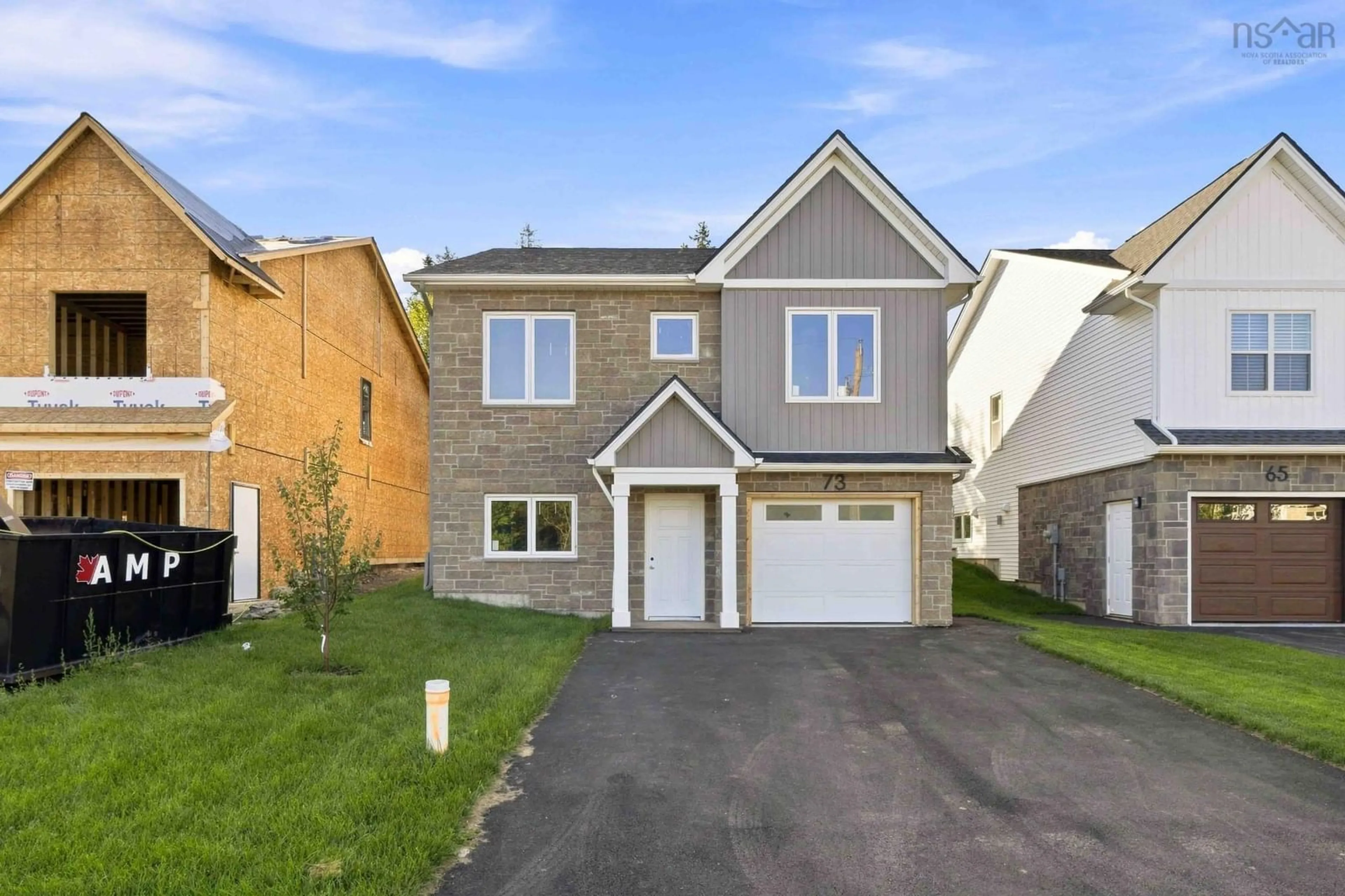 Home with vinyl exterior material, street for 73 Gardenia Way #GW-38, Dartmouth Nova Scotia B2X 0C7