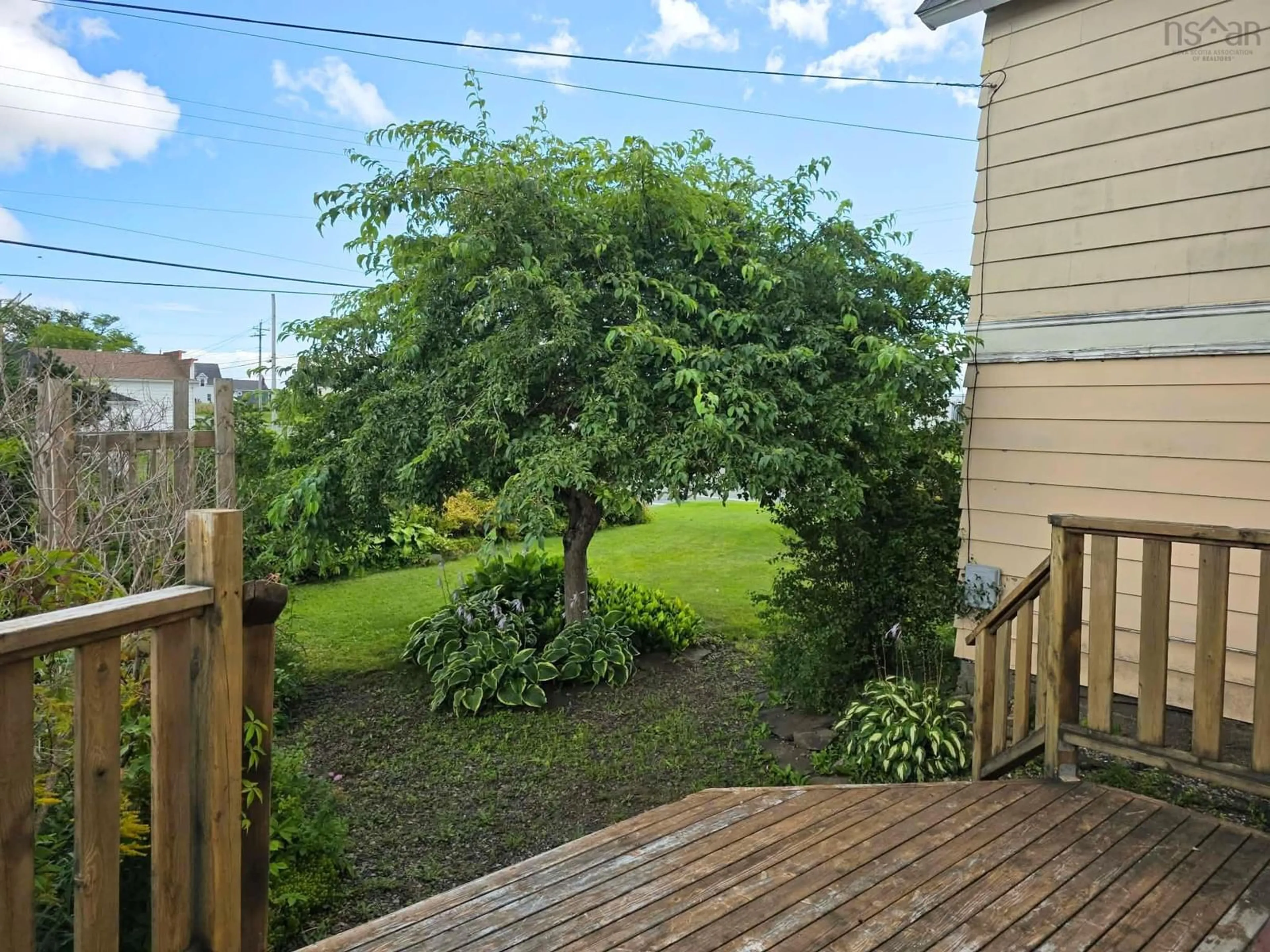 A pic from outside/outdoor area/front of a property/back of a property/a pic from drone, forest/trees view for 7590 Main St, Louisbourg Nova Scotia B1C 2J8
