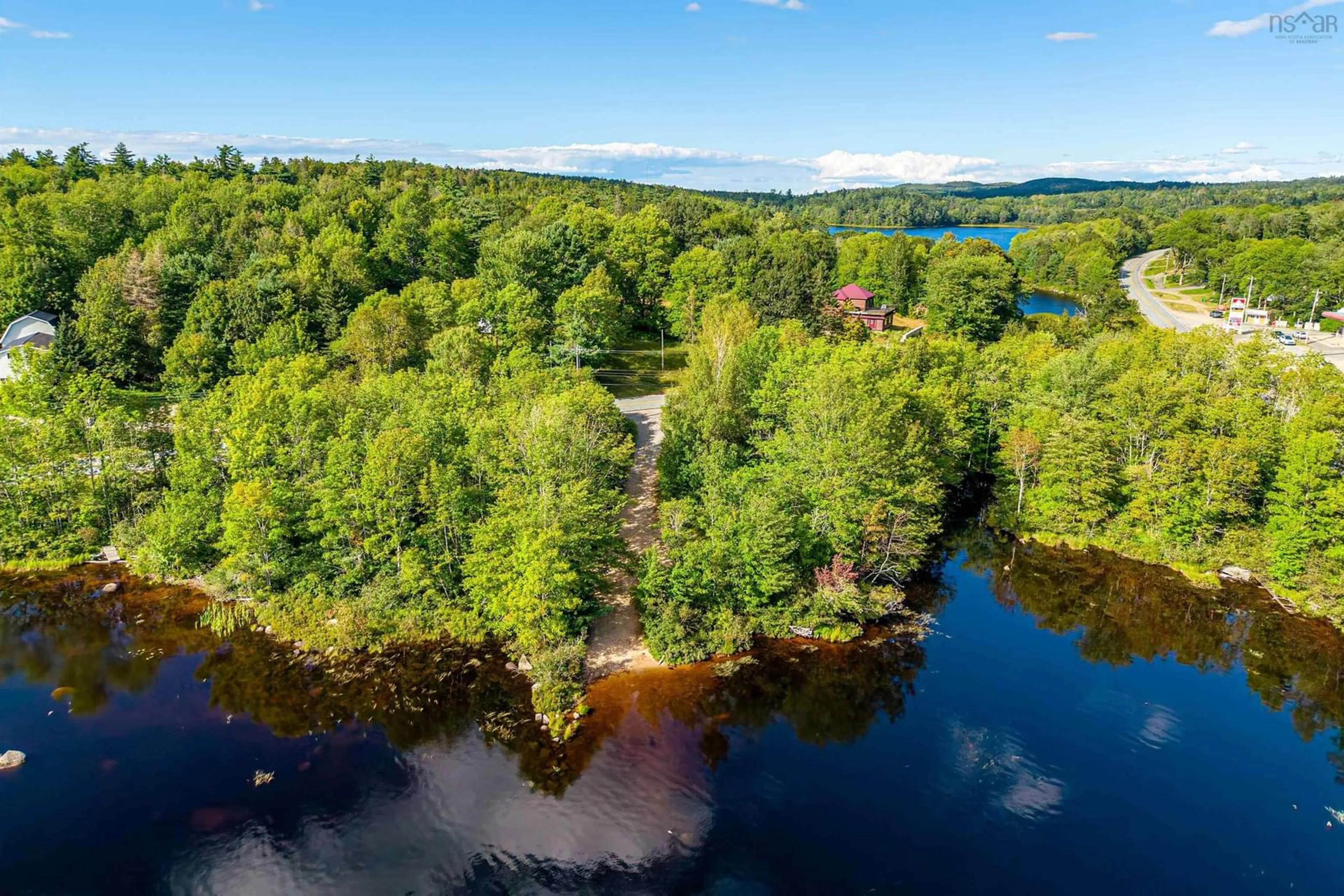 A pic from outside/outdoor area/front of a property/back of a property/a pic from drone, water/lake/river/ocean view for 1732 Highway 14, Vaughan Nova Scotia B0N 2T0