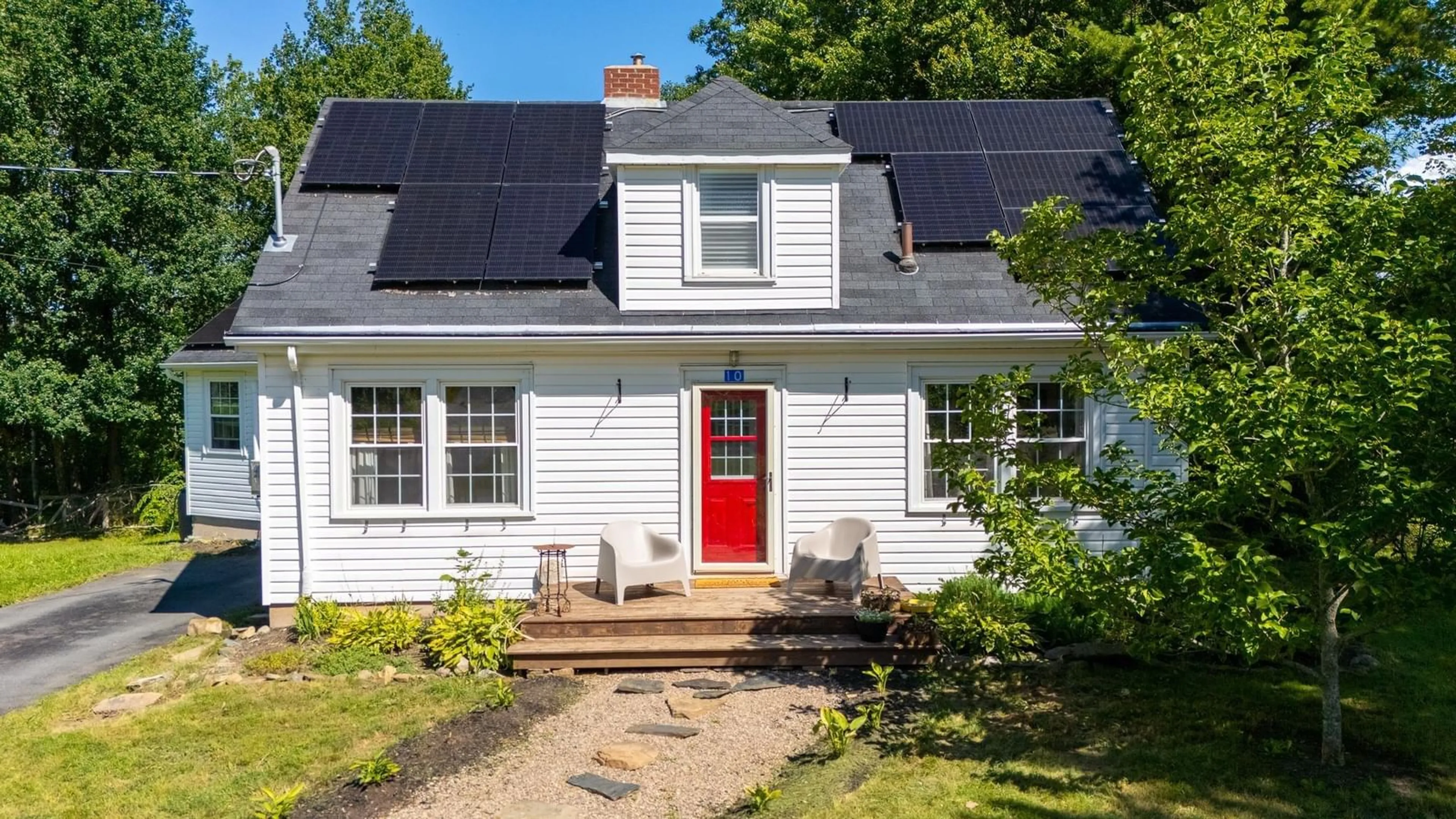 Home with vinyl exterior material, street for 10 Soldier Road, Falmouth Nova Scotia B0P 1P0