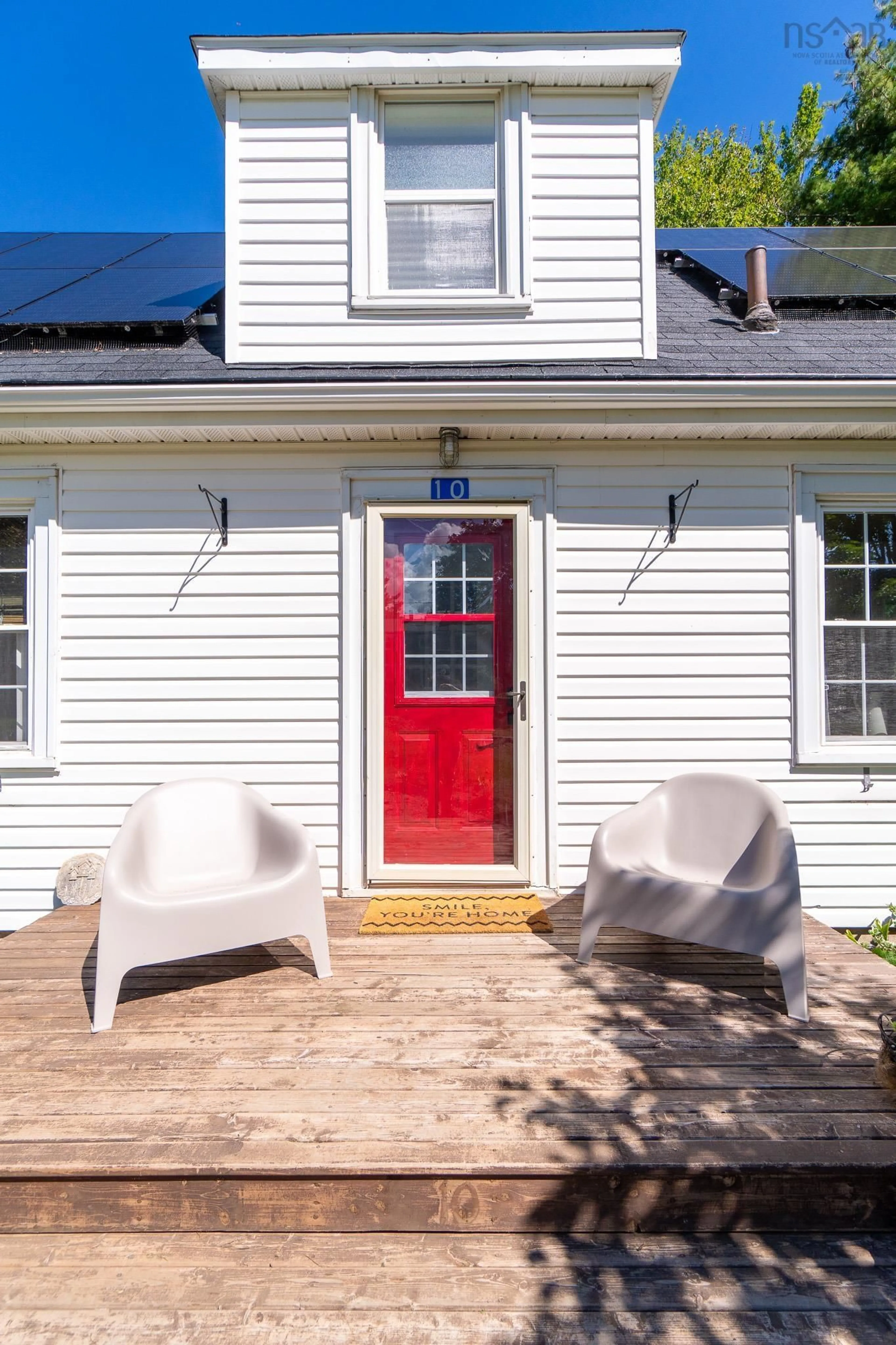 Home with vinyl exterior material, street for 10 Soldier Road, Falmouth Nova Scotia B0P 1P0