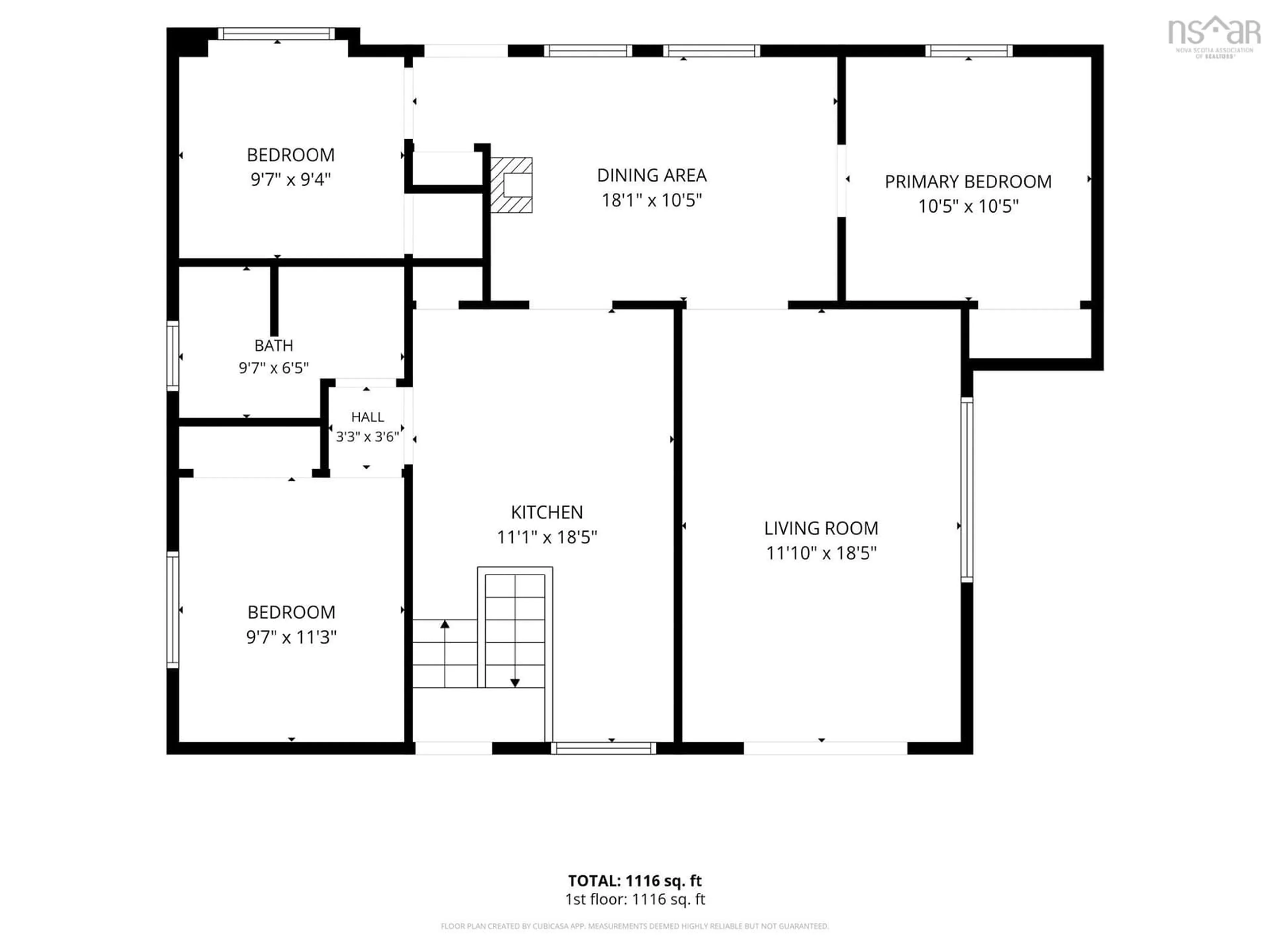 Floor plan for 79 Second Ave, Digby Nova Scotia B0V 1A0