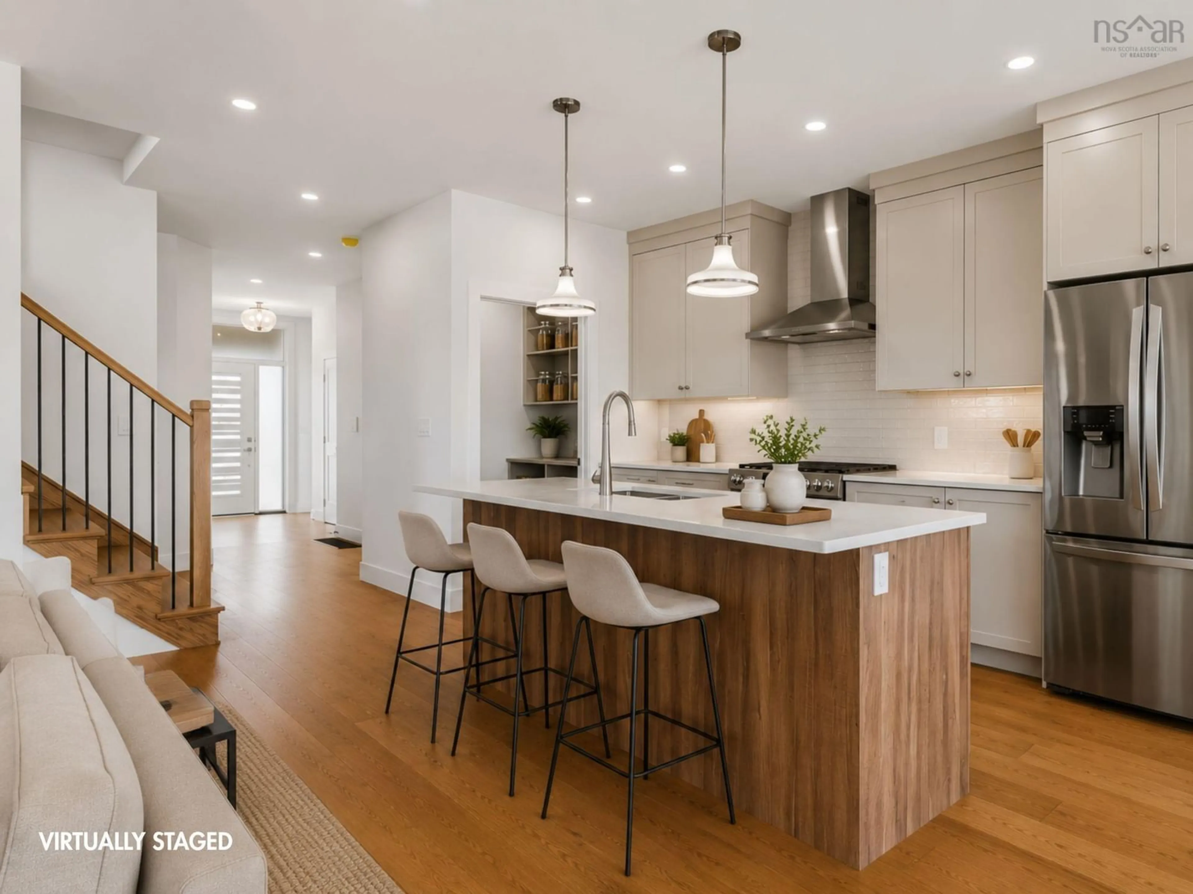 Open concept kitchen, wood/laminate floor for 209 Lewis Dr #LW14, Bedford Nova Scotia B4B 0L3
